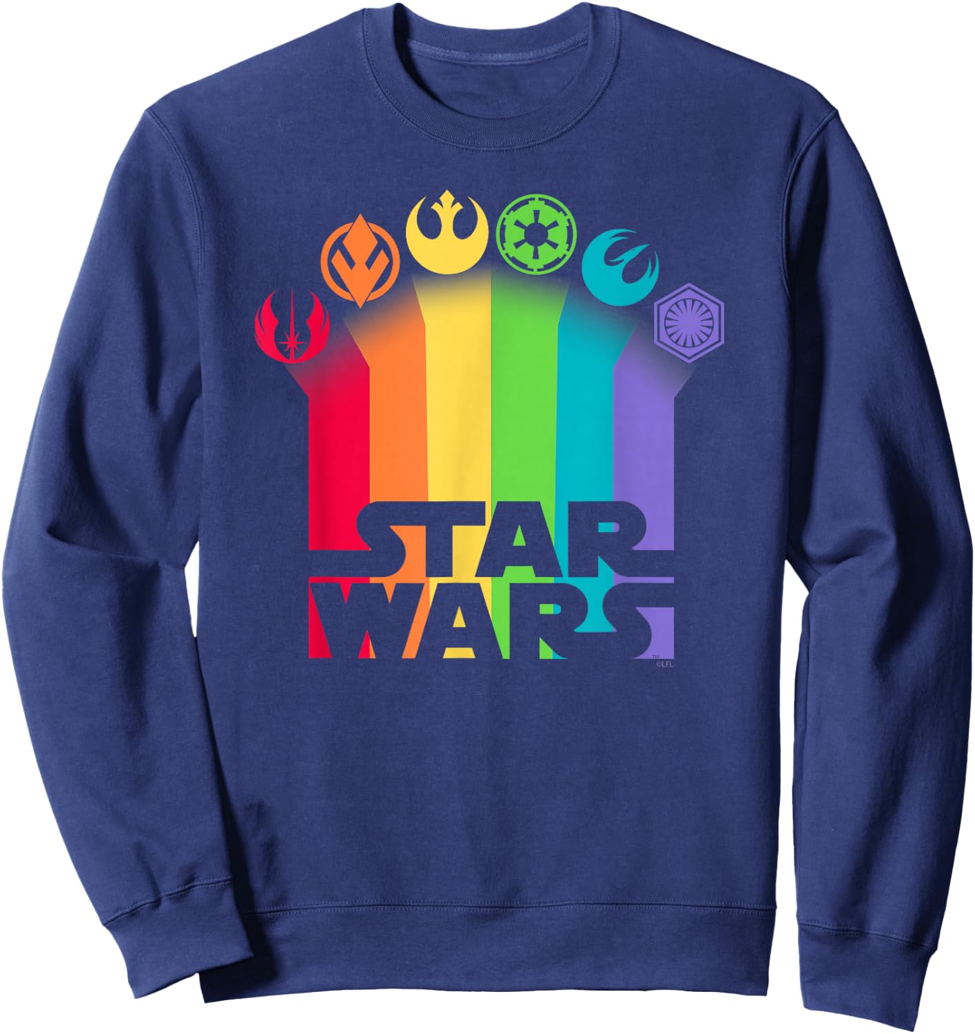 Star Wars Logo with Pride Icons Sweatshirt - Sweatshirt | Navy