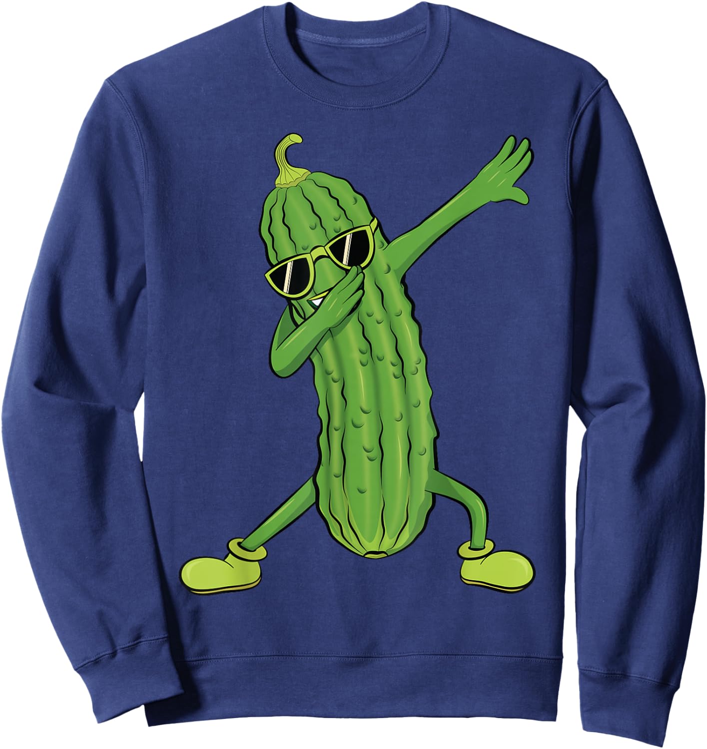 Dabbing Pickle Dancing Cucumber Lover Funny Gifts Sweatshirt - Sweatshirt | Navy