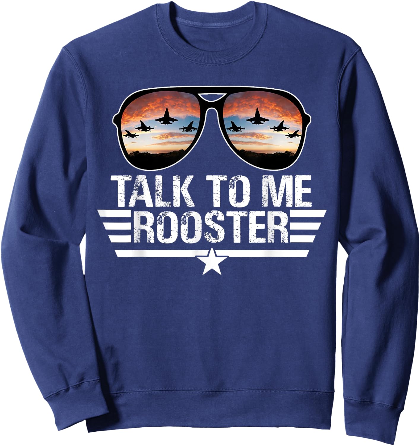 Talk To Me Rooster , Black Sweatshirt - Sweatshirt | Navy