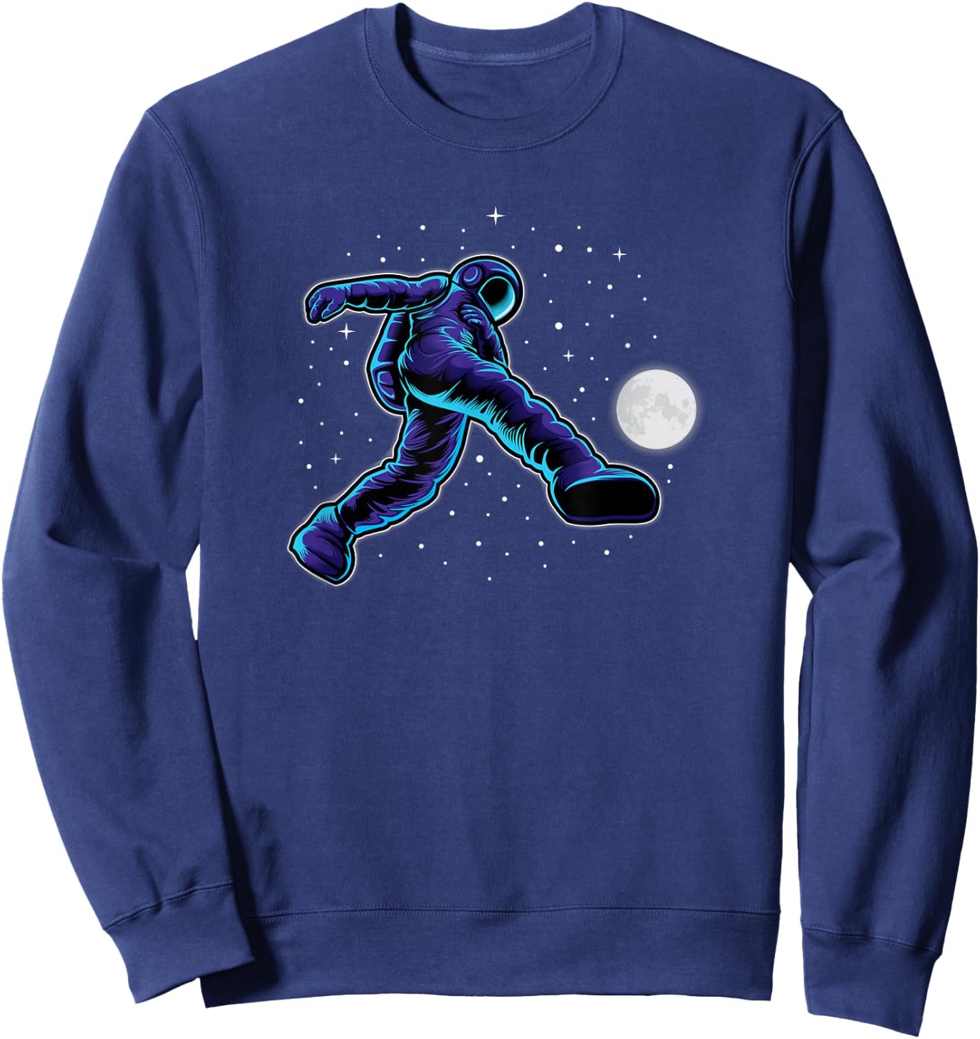 Astronaut Shirt Soccer Playing In Space Soccer Players Gift Sweatshirt - Sweatshirt | Navy