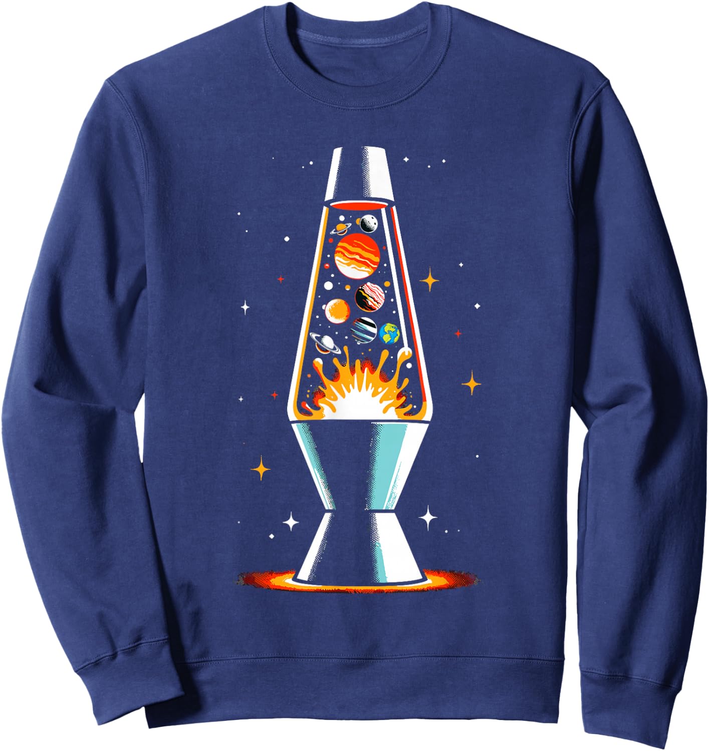 Planets Lava Lamp Science Gifts Men Kids Women Funny Space Sweatshirt - Sweatshirt | Navy