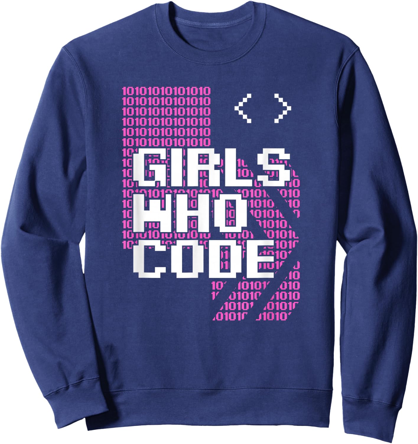 Girl Who Code Programmer Coder Sweatshirt - Sweatshirt | Navy