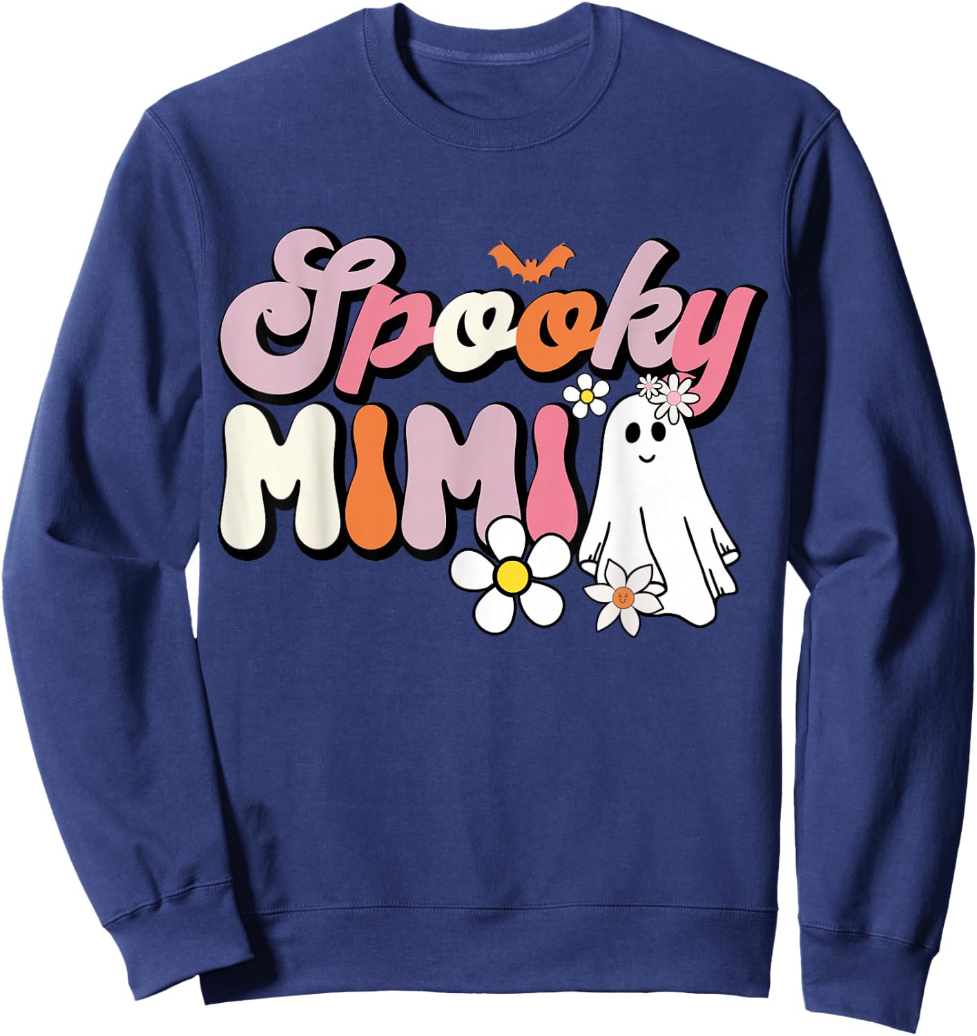 Groovy One Spooky Mimi Mama Grandma Witch Mom Halloween Sweatshirt - Sweatshirt | Navy