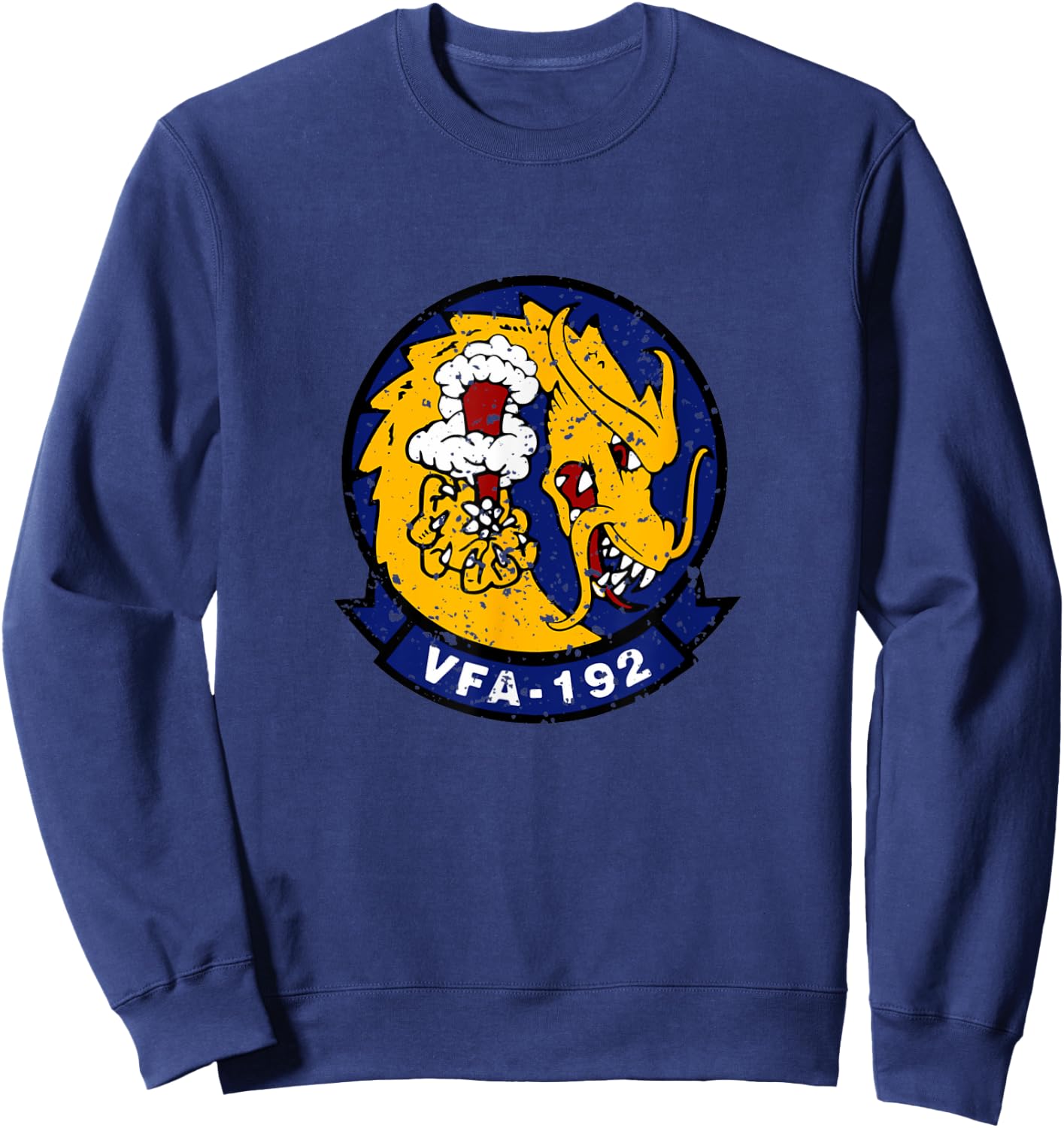 VFA-192 World Famous Golden Dragons Vintage Veteran Day Xmas Sweatshirt - Sweatshirt | Navy