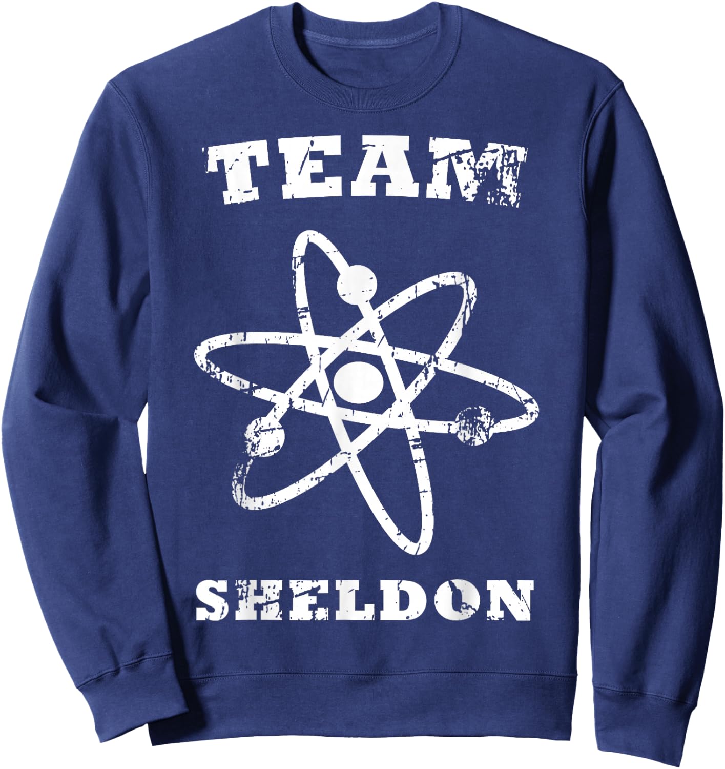 The Big Bang Theory Logo Team Sheldon Atom Sweatshirt - Sweatshirt | Navy