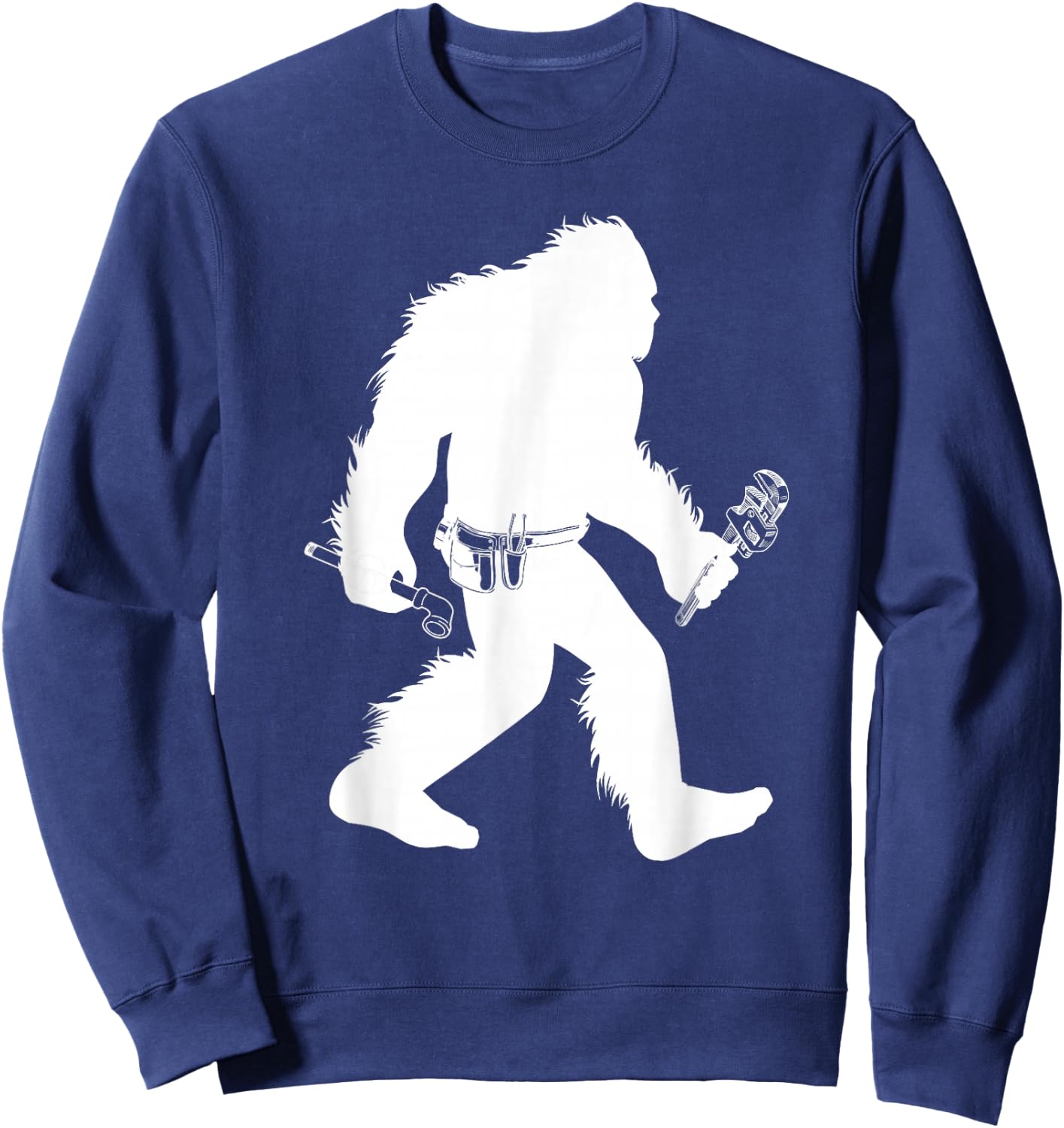 Bigfoot Pipefitter Cryptid Welder Sasquatch Steamfitter Sweatshirt - Sweatshirt | Navy