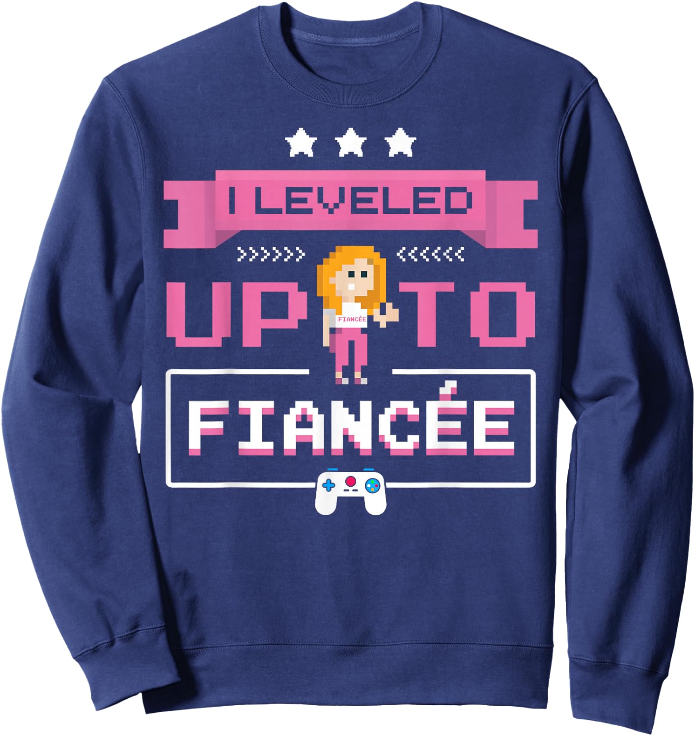 Engaged Couple Gaming Engagement Gamer Girlfriend Fiancee Sweatshirt - Sweatshirt | Navy