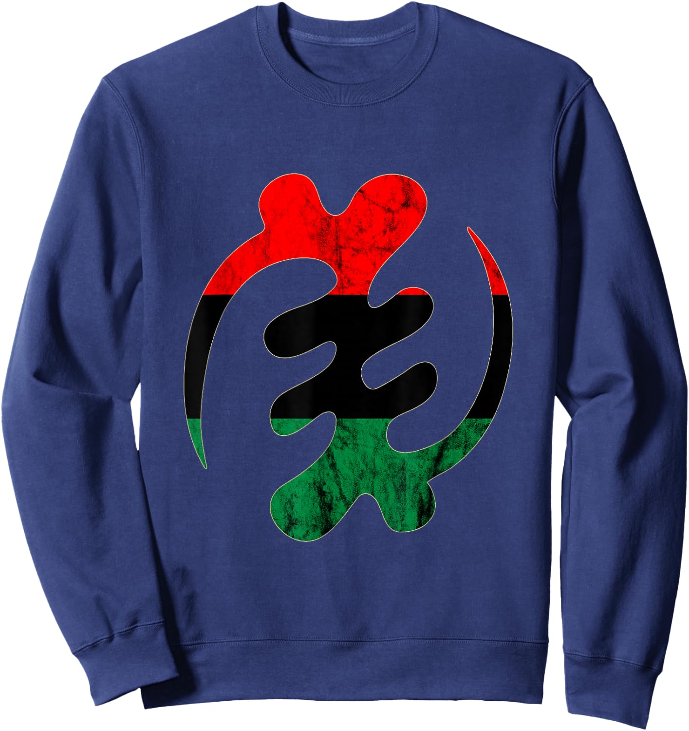 Gye Nyame Adinkra Pan-Africanism Pan African Adinkra Sweatshirt - Sweatshirt | Navy