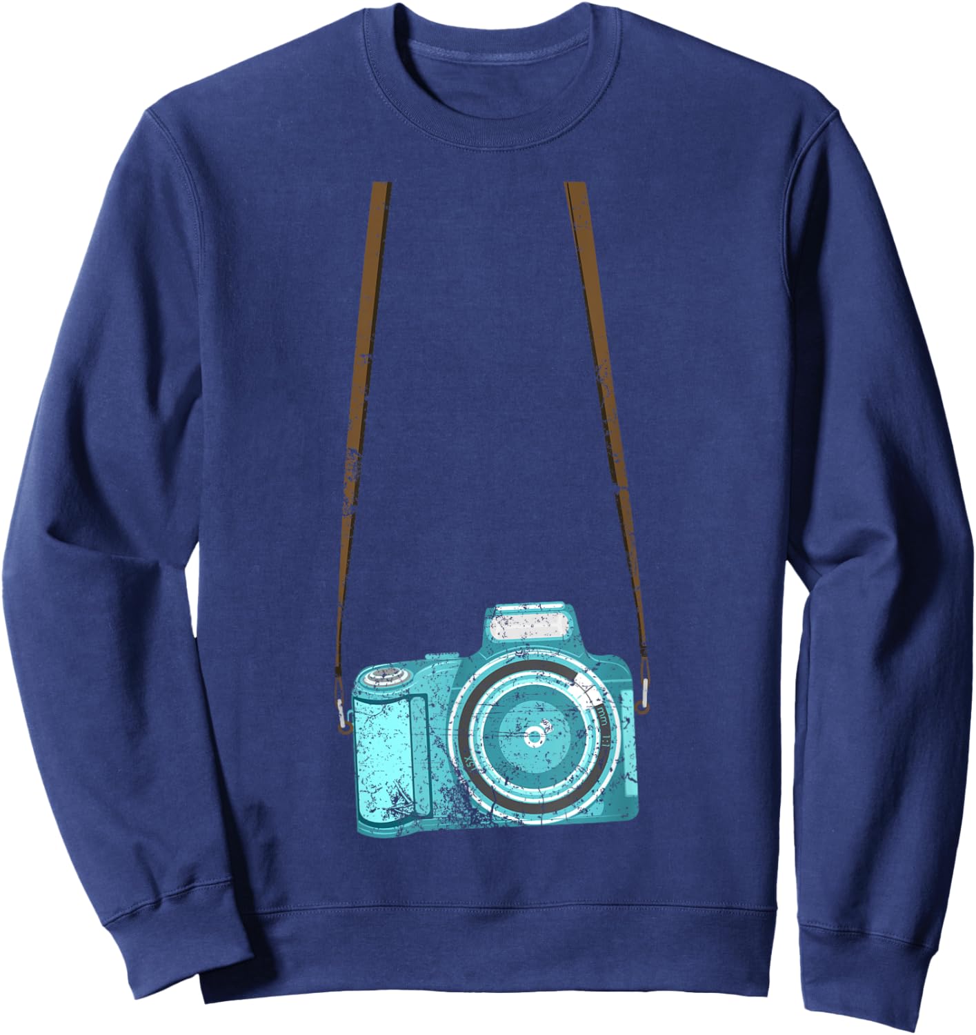 Funny Tourist Camera Gift Men Women Cool Photography Costume Sweatshirt - Sweatshirt | Navy