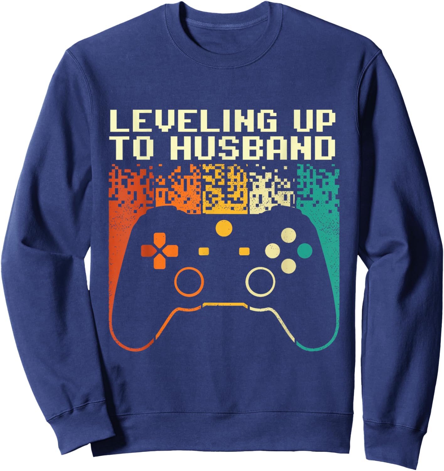 Leveling Up to Husband - Bachelor Party Groom Stag Party Sweatshirt - Sweatshirt | Navy