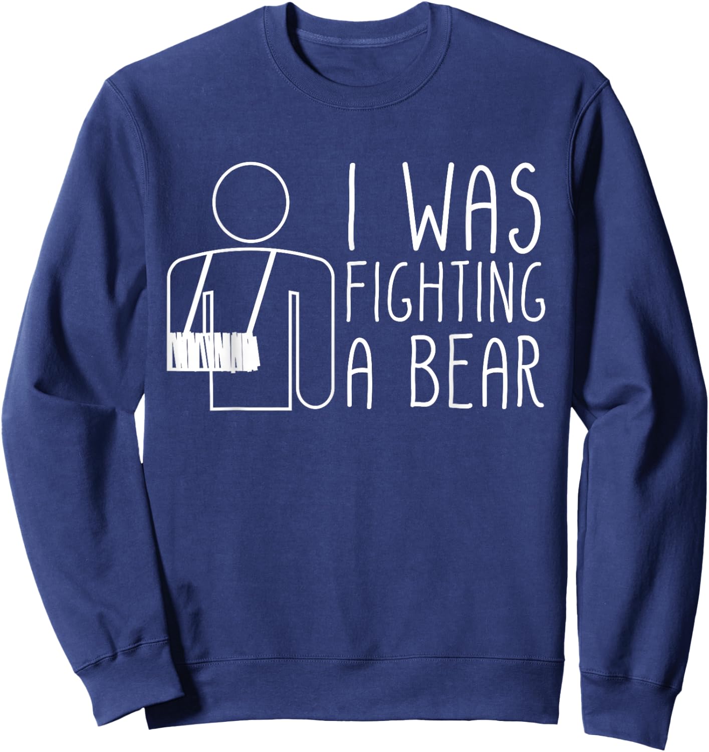 I Was Fighting A Bear Bracelet Sweatshirt - Sweatshirt | Navy