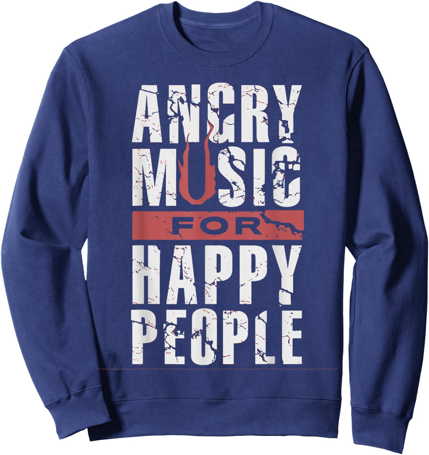 Angry Music for Happy People Sweatshirt - Sweatshirt | Navy