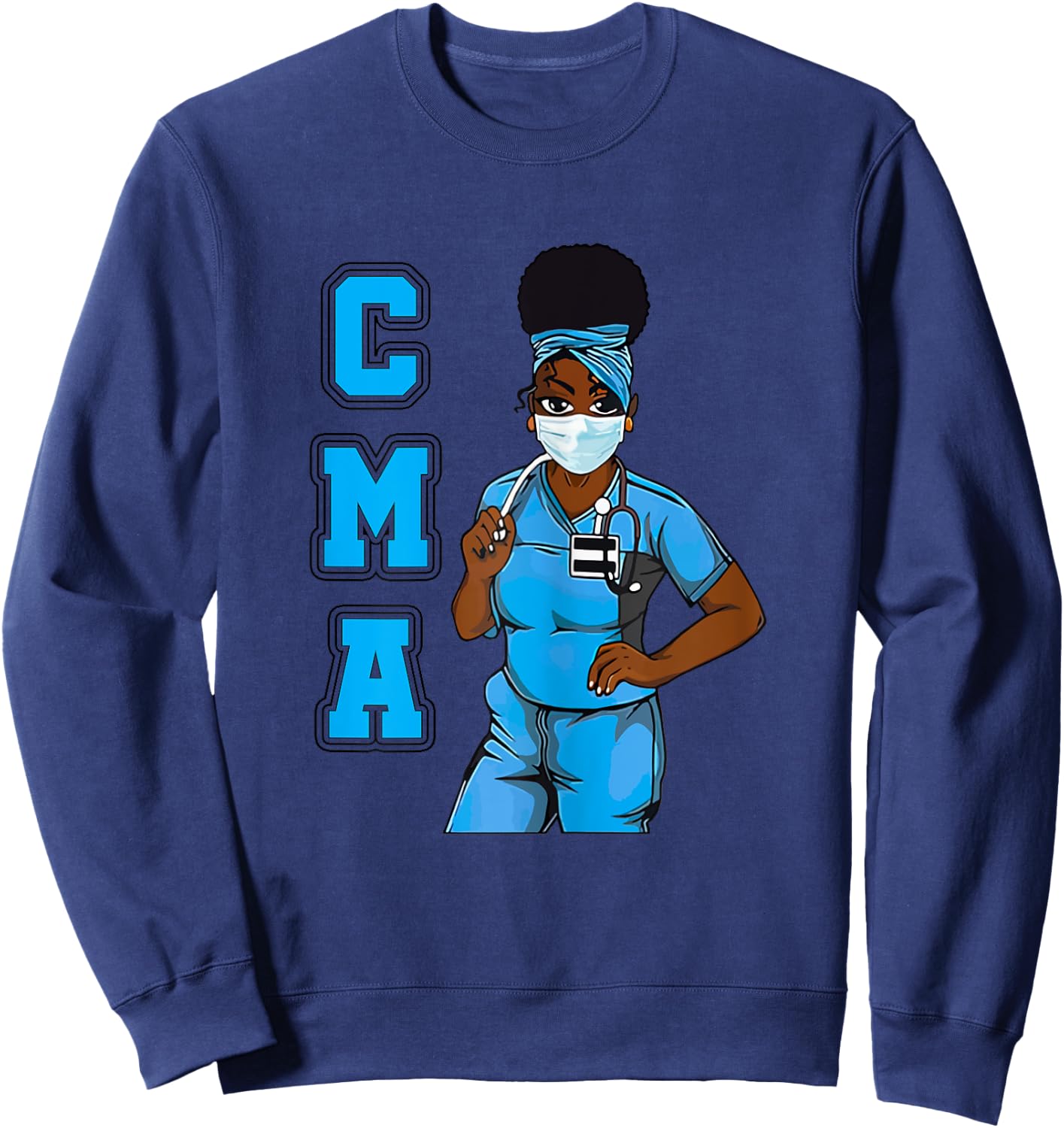 Black-CMA Magic Afro Girl Pride Sweatshirt - Sweatshirt | Navy