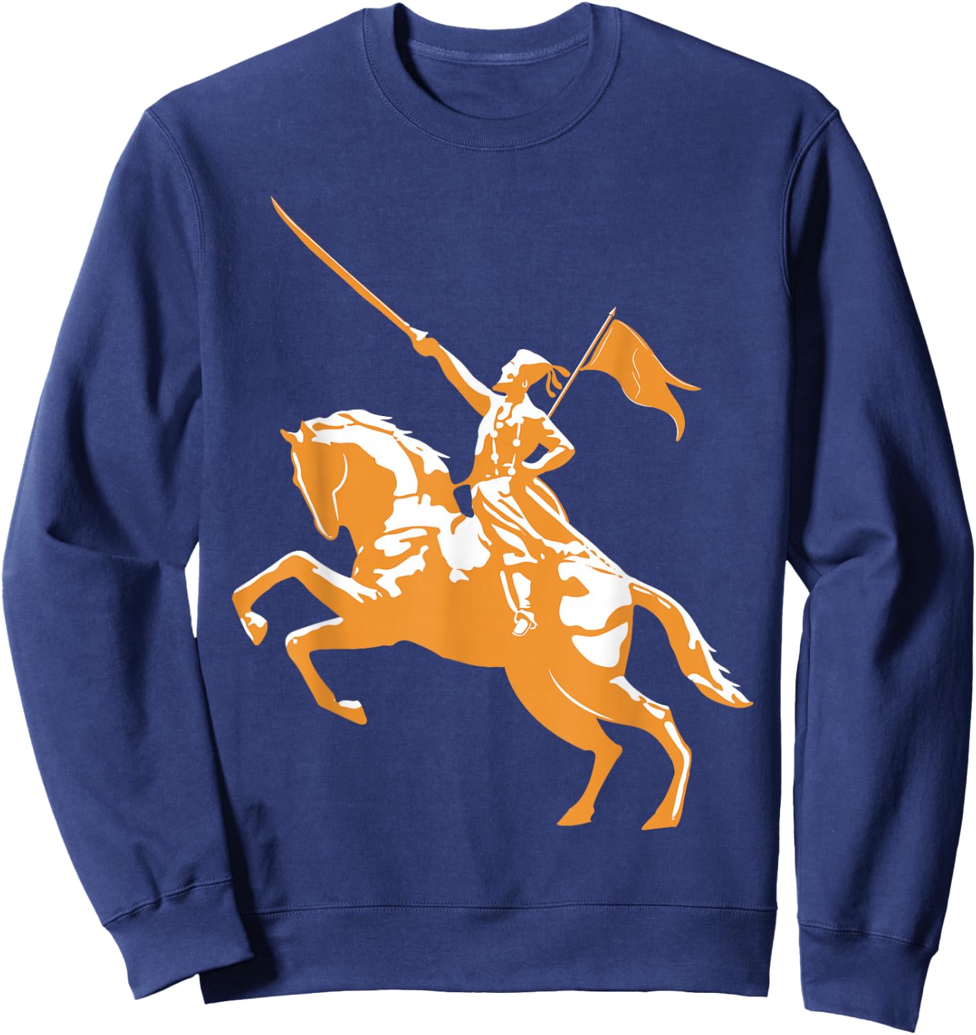 Shivaji Maharaj Statue India Sivaji Art Marathi King Sweatshirt - Sweatshirt | Navy