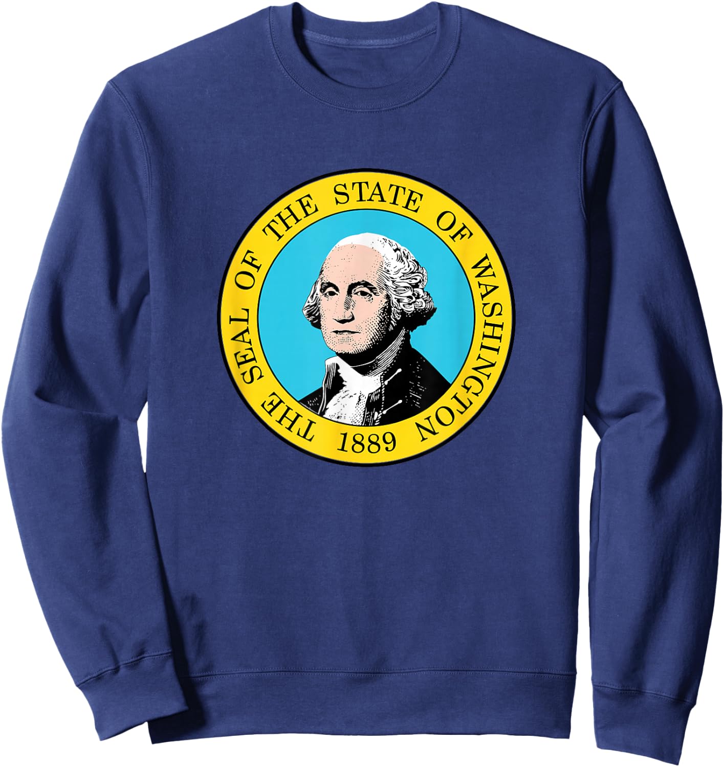 Washington State Flag Sweatshirt - Sweatshirt | Navy