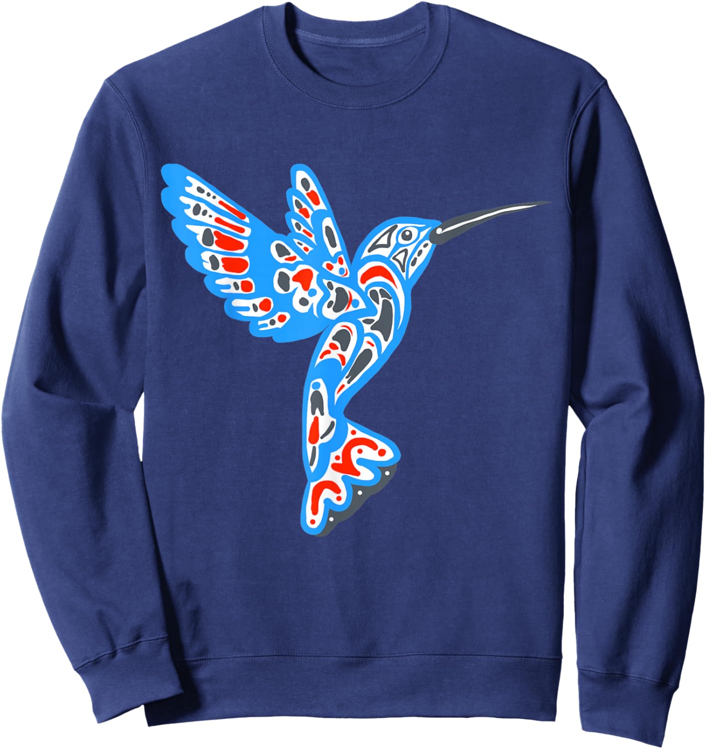 Hummingbird Native American Indian Sweatshirt - Sweatshirt | Navy