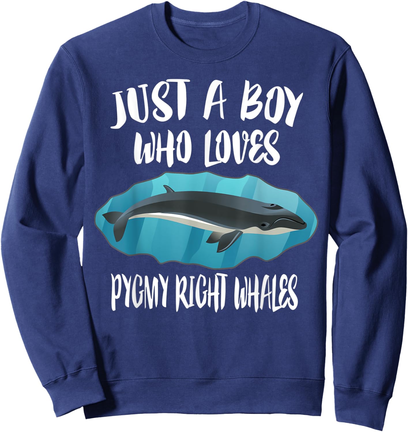 Just A Boy Who Loves Pygmy Right Whales Sweatshirt - Sweatshirt | Navy