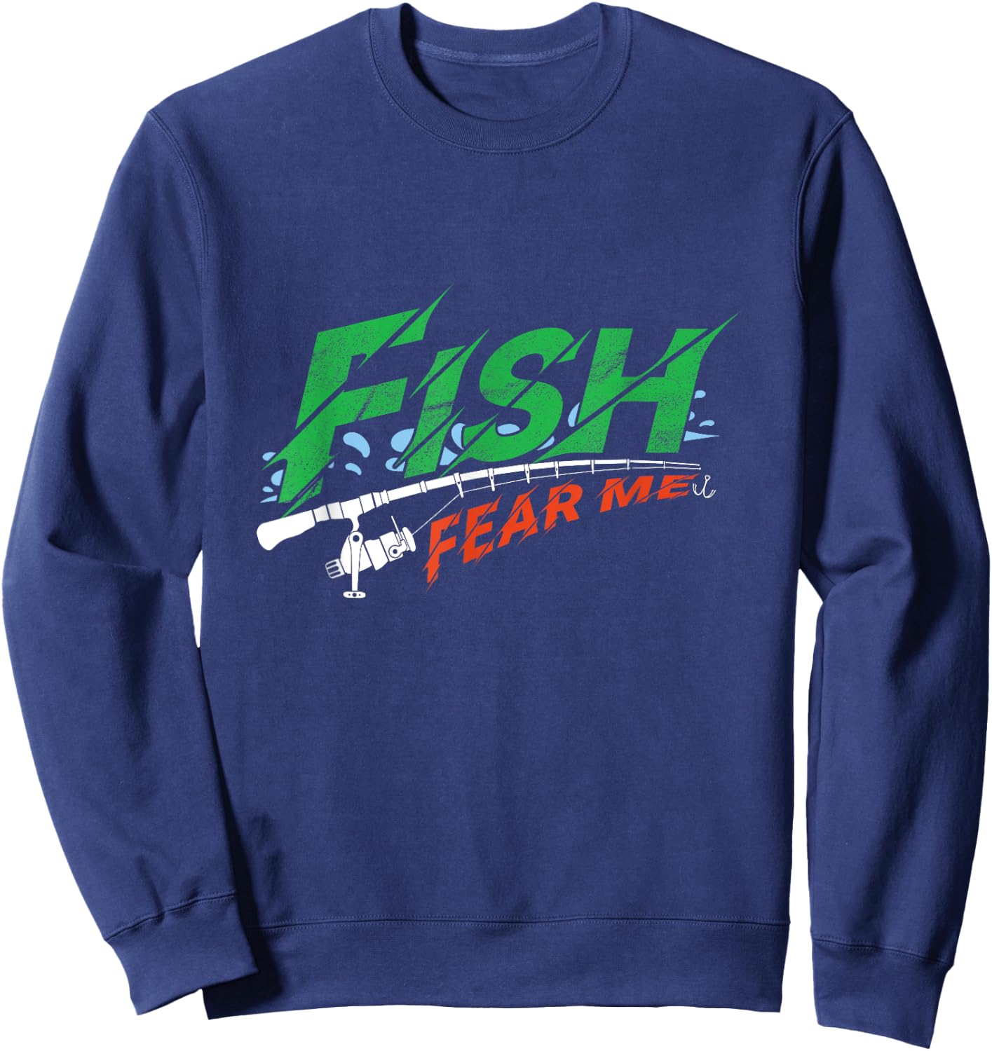 Fisherman Fishing Fishing Fish Fishing Rod Lake Gift Sweatshirt - Sweatshirt | Navy