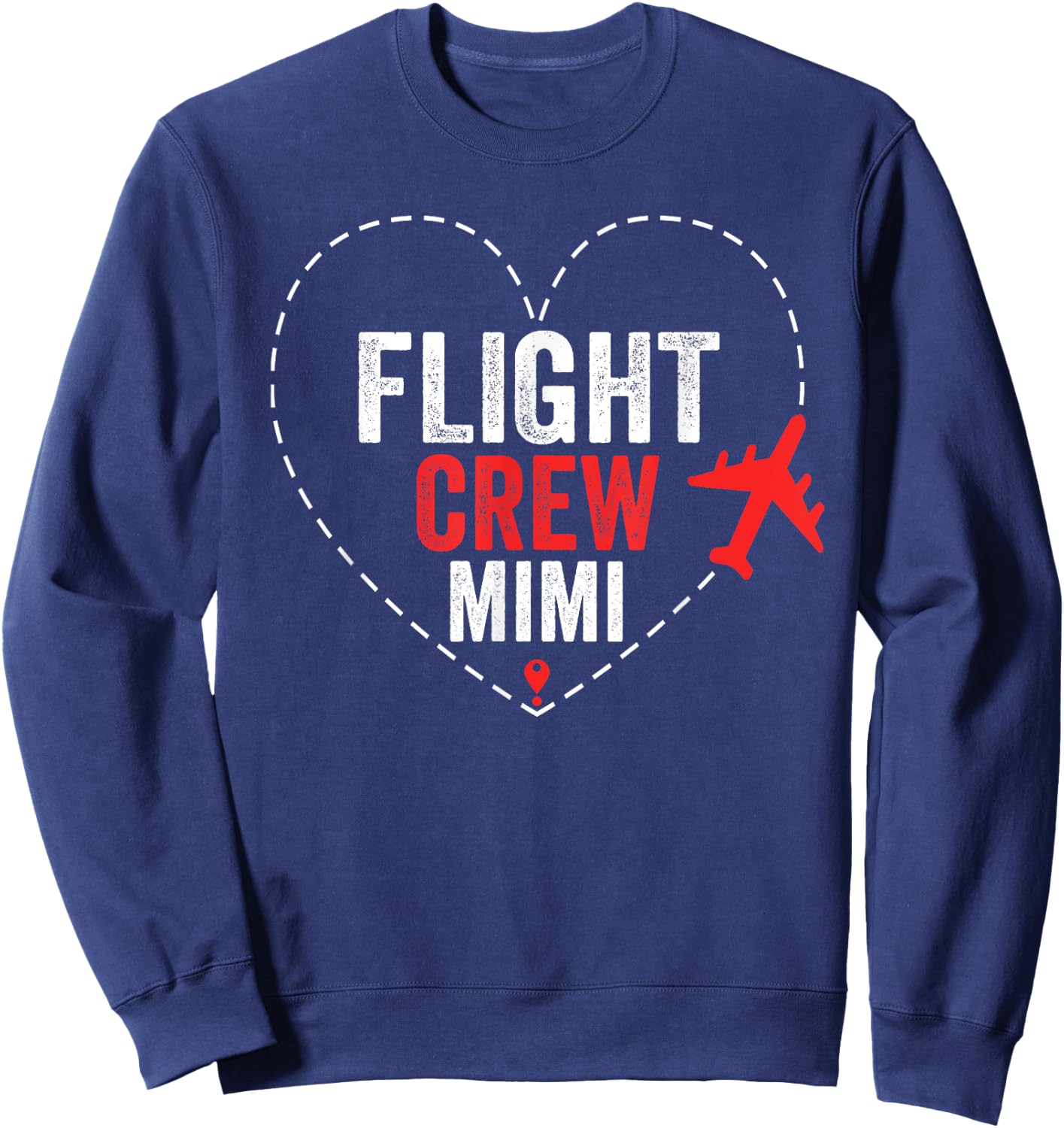 Flight Crew Mimi Airplane Family Vacation Airplane Mode On Sweatshirt - Sweatshirt | Navy