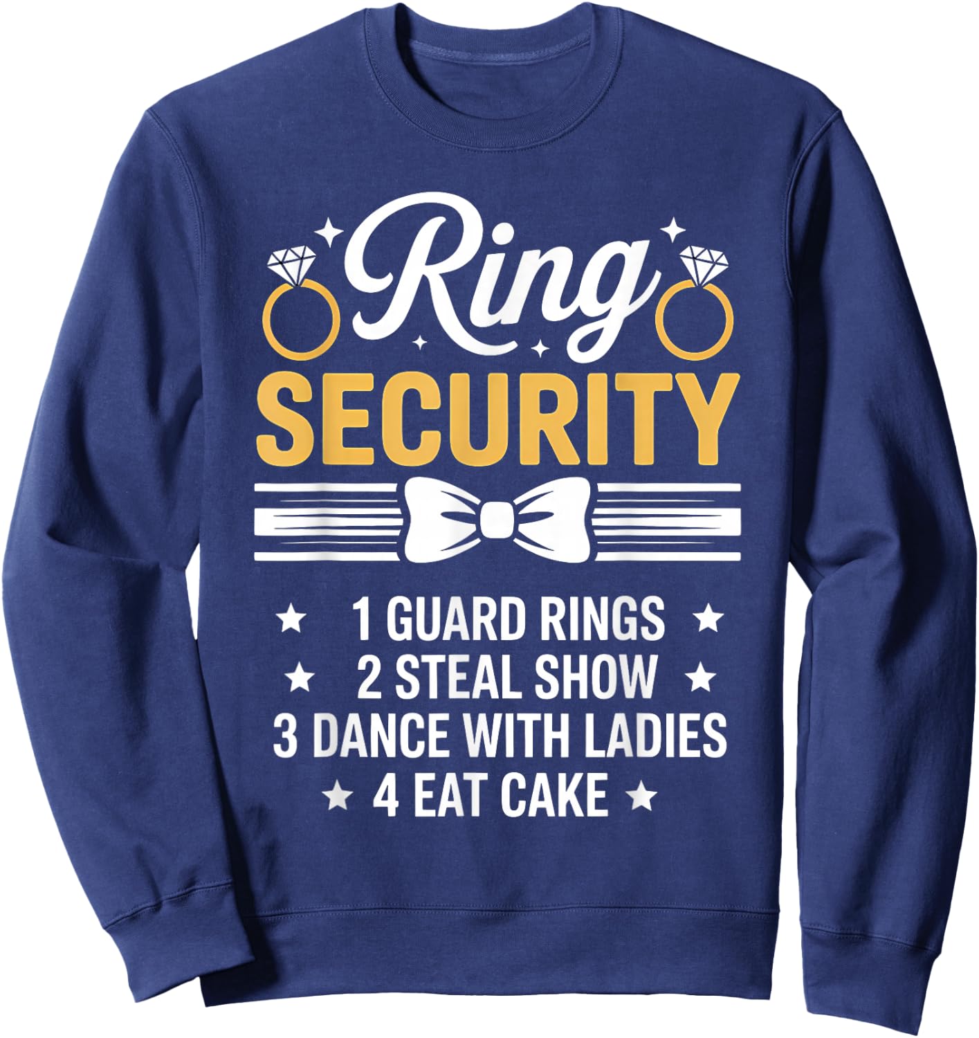 Ring Security Wedding Party Funny Ring Bearer Sweatshirt - Sweatshirt | Navy