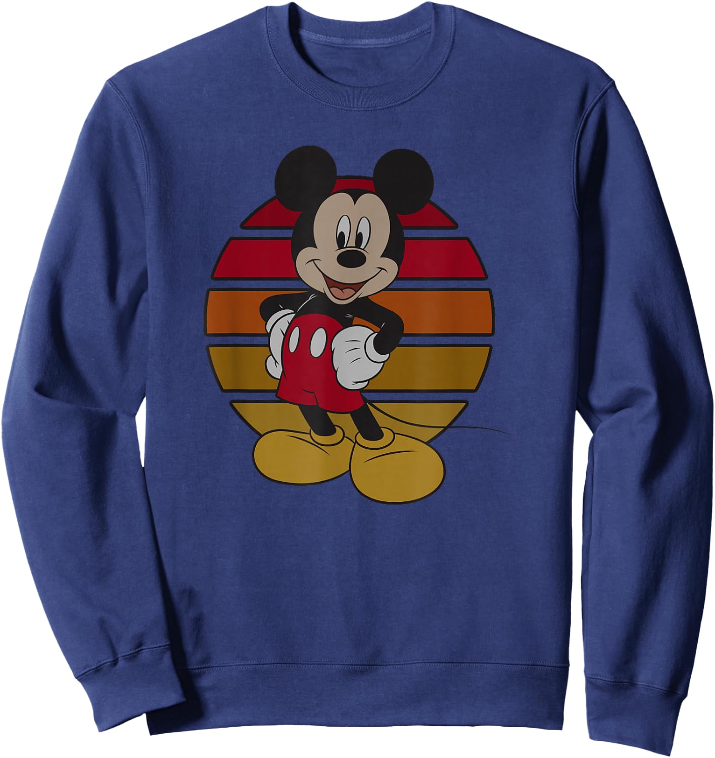 Disney Mickey Classic Mickey Split Sunset Poster Sweatshirt - Sweatshirt | Navy