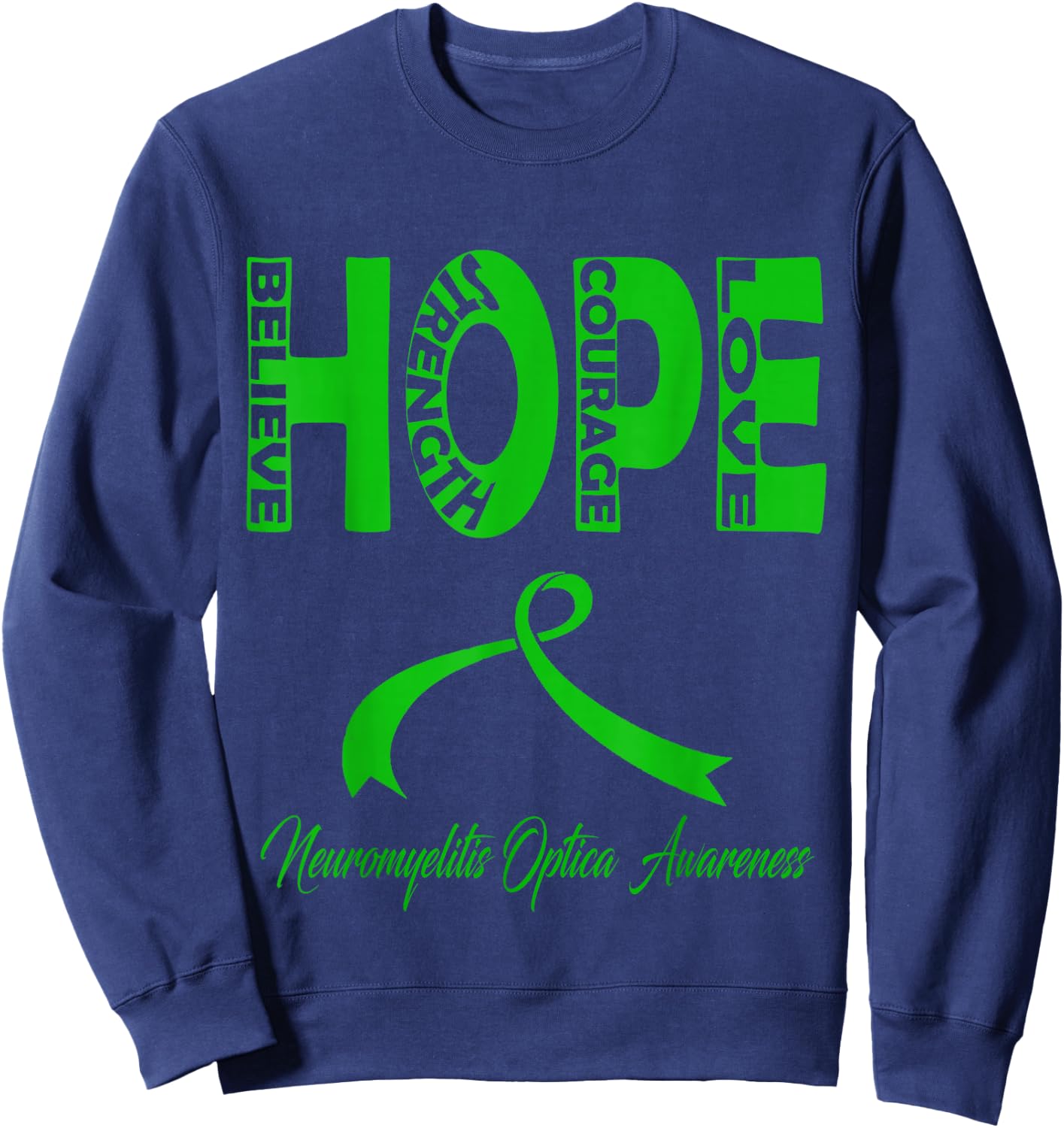 neuromyelitis optica Awareness Sweatshirt - Sweatshirt | Navy