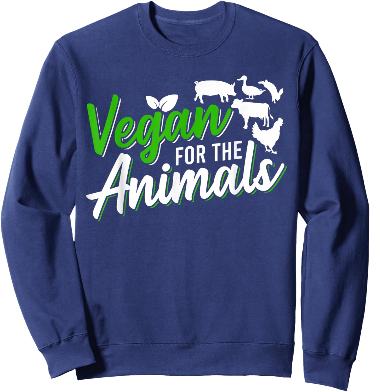 Vegan For The Animals Sweatshirt - Sweatshirt | Navy
