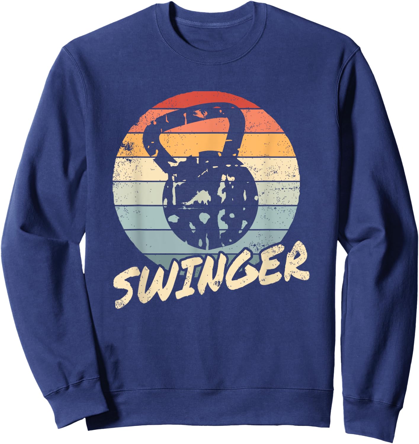 Funny Kettlebell Swinger Workout Gym Bodybuilder Fitness Sweatshirt - Sweatshirt | Navy