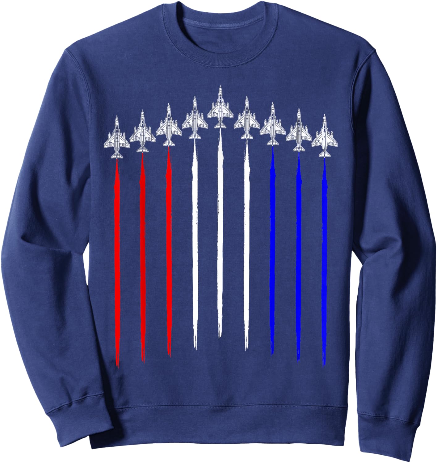 F-4 Phantom Squadron USA Airplane Contrails American Flag F4 Sweatshirt - Sweatshirt | Navy
