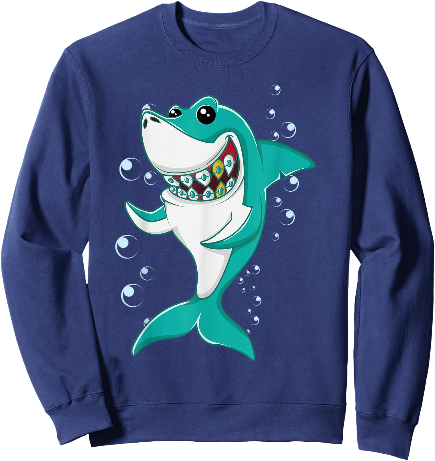 Shark with Braces Sweatshirt - Sweatshirt | Navy