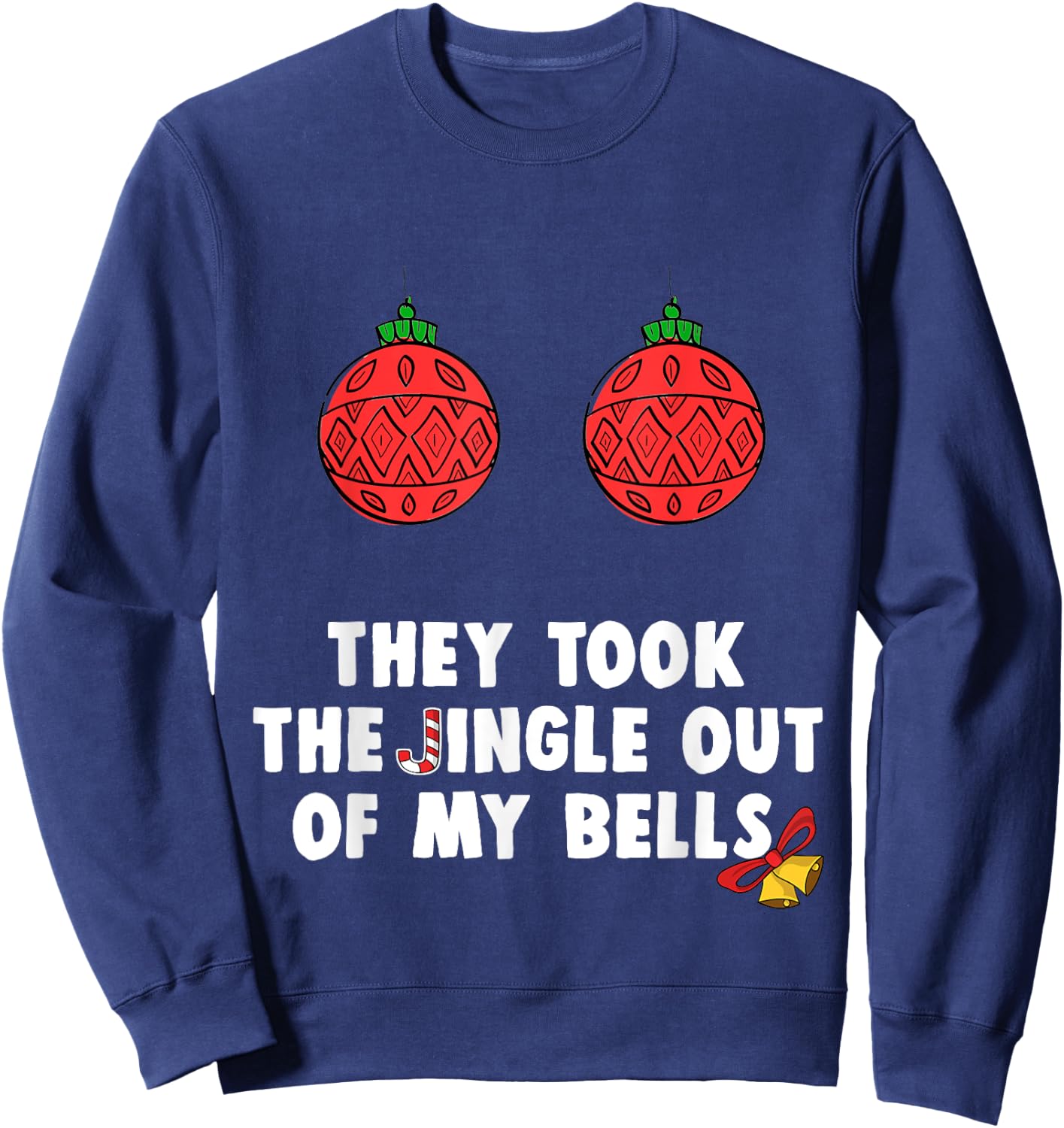 Funny Vasectomy Christmas Surgery Recovery Gift Sweatshirt - Sweatshirt | Navy
