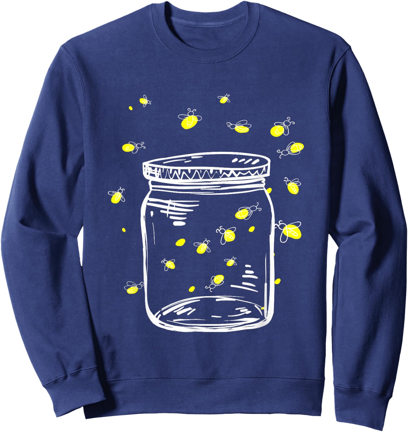 Fireflies in Glas Jar Fireflies I Firefly Insects Sweatshirt - Sweatshirt | Navy