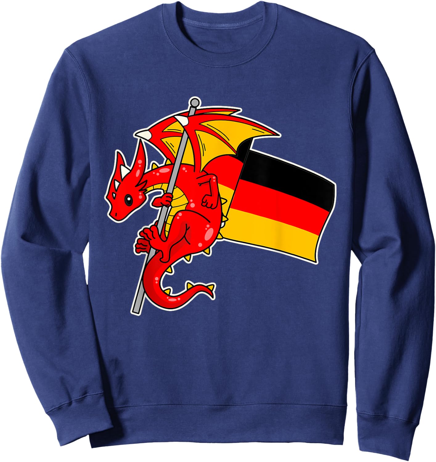 Epic Dragon With Germany Flag - German Sweatshirt - Sweatshirt | Navy
