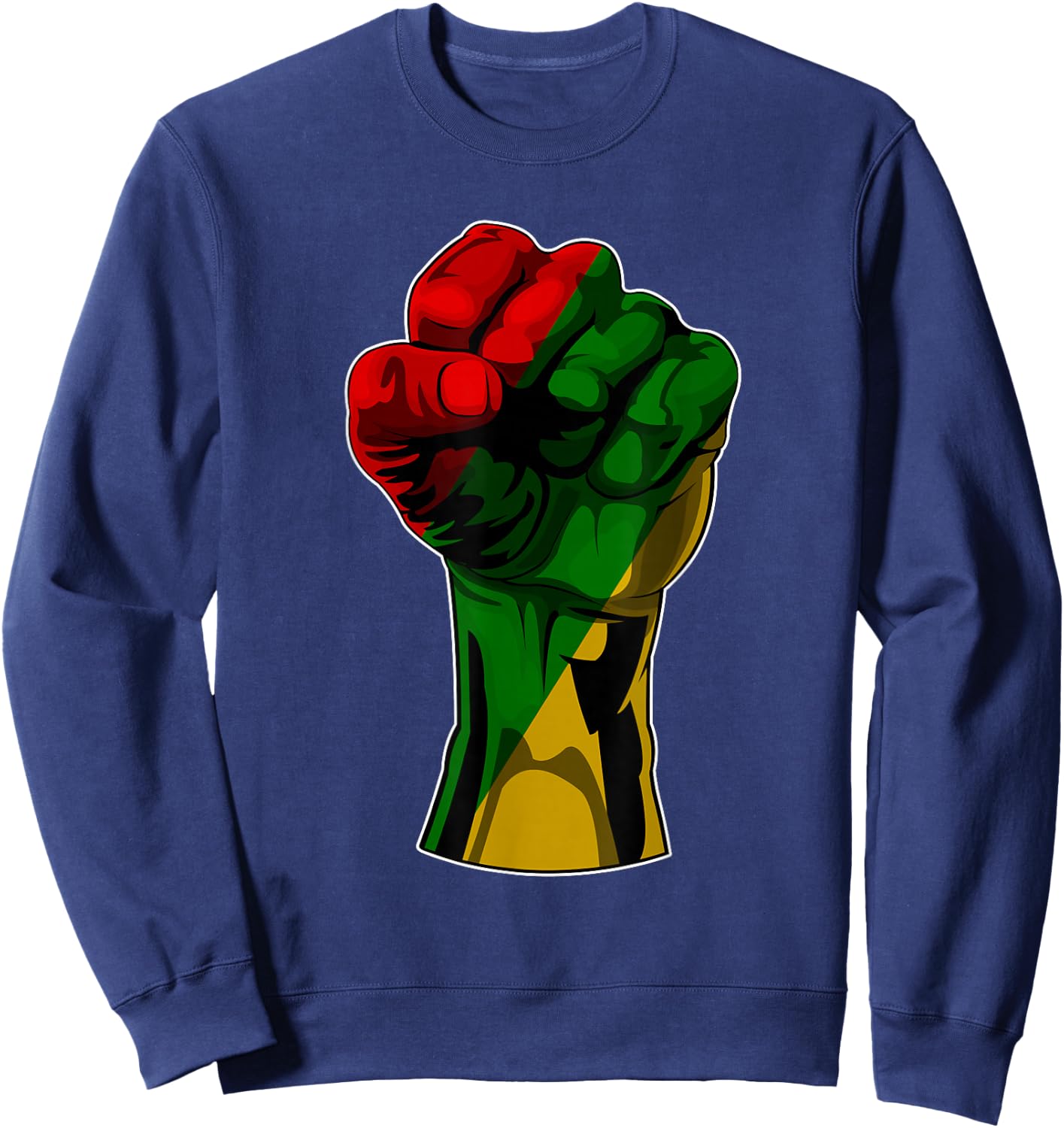 Black History Month Fist Juneteenth Women Men Kids Sweatshirt - Sweatshirt | Navy