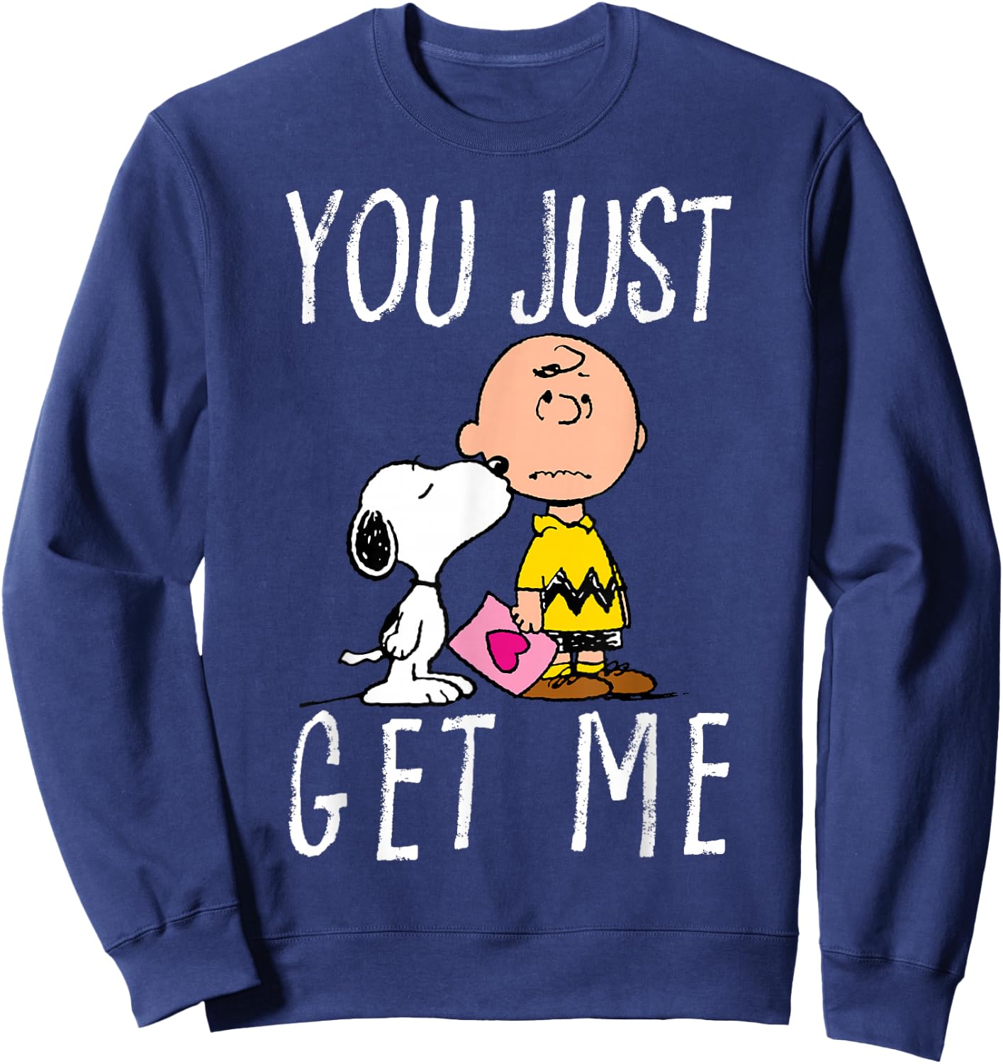 Peanuts Charlie Brown and Snoopy You Just Get Me Sweatshirt - Sweatshirt | Navy