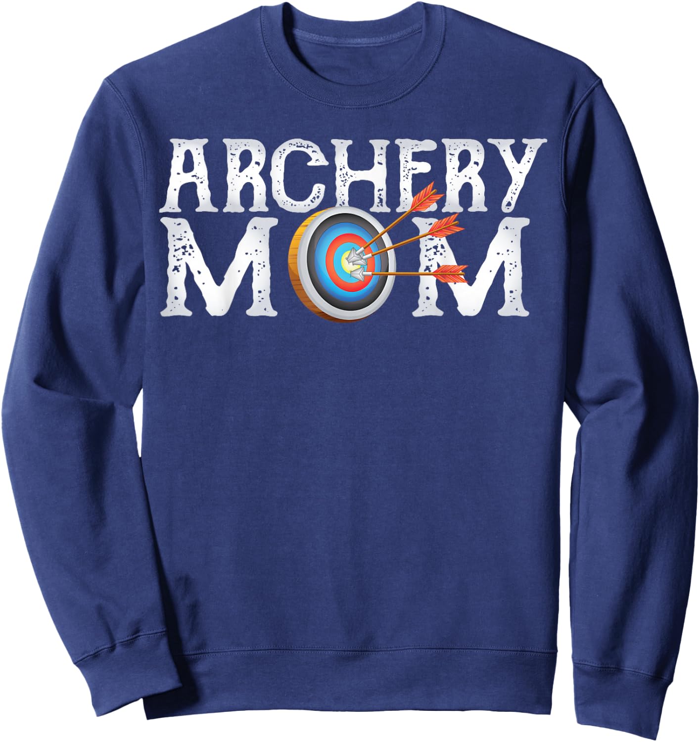 Archery Archer Mom Target Proud Parent Bow Arrow Sweatshirt - Sweatshirt | Navy