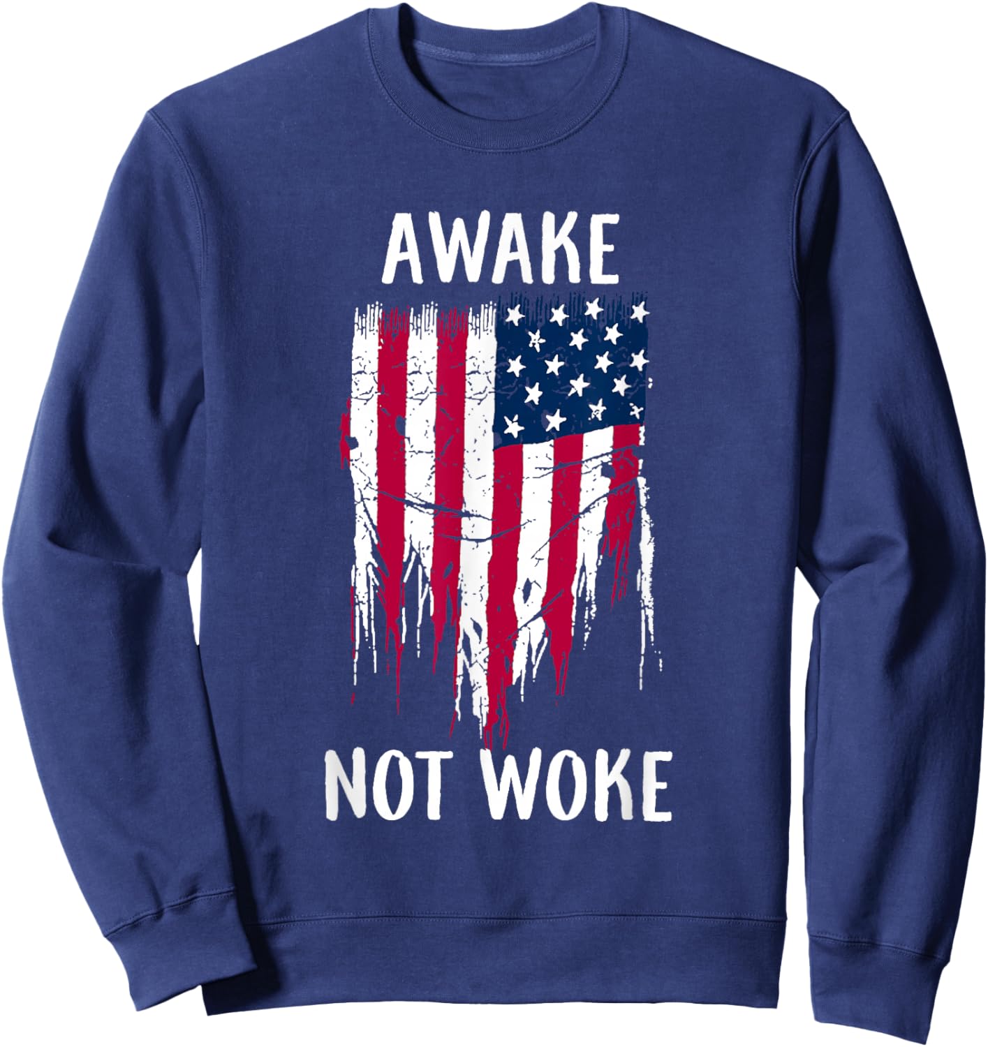 Free Speech Cancel Culture Apparel Awake Not Woke Anti Censorship Cancel Culture Sweatshirt - Sweatshirt | Navy