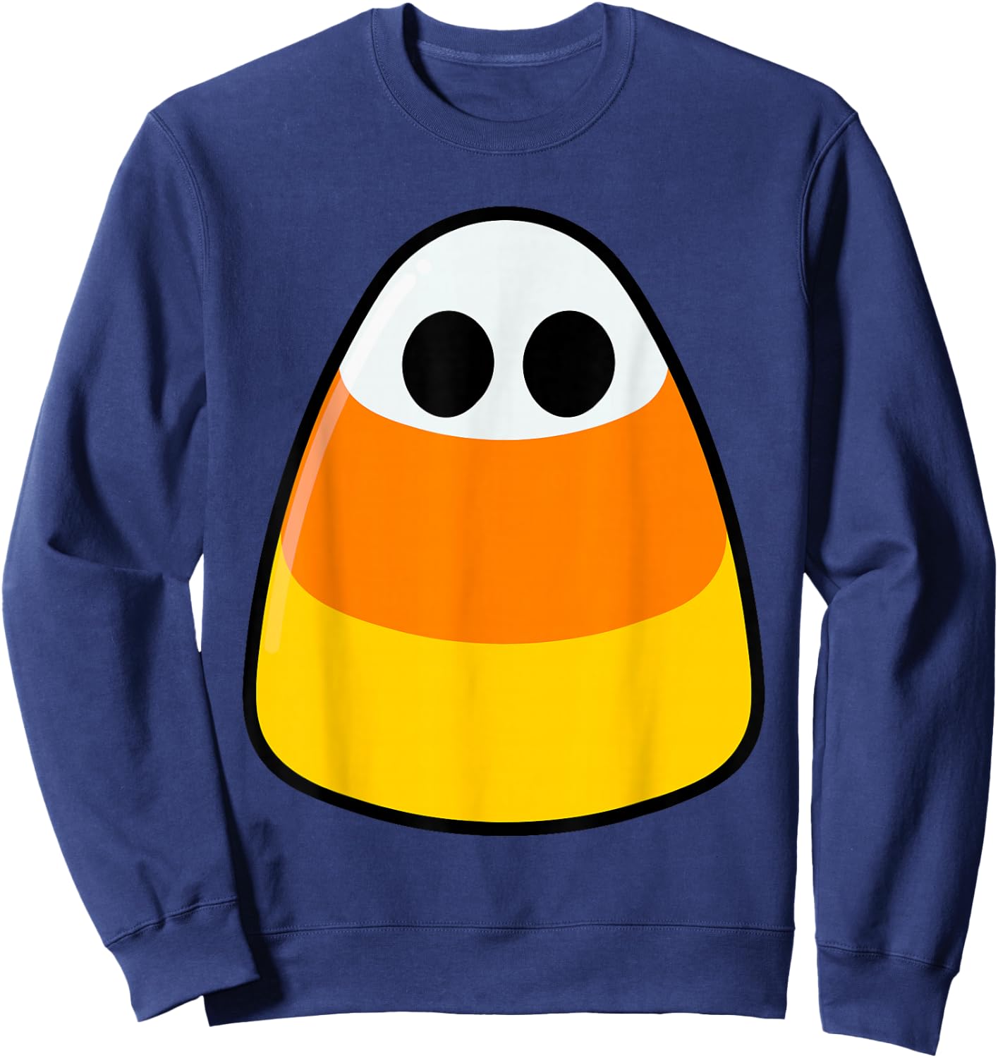 Candy Corn Ghost Costume Funny Lazy Halloween Cute Ghostie Sweatshirt - Sweatshirt | Navy
