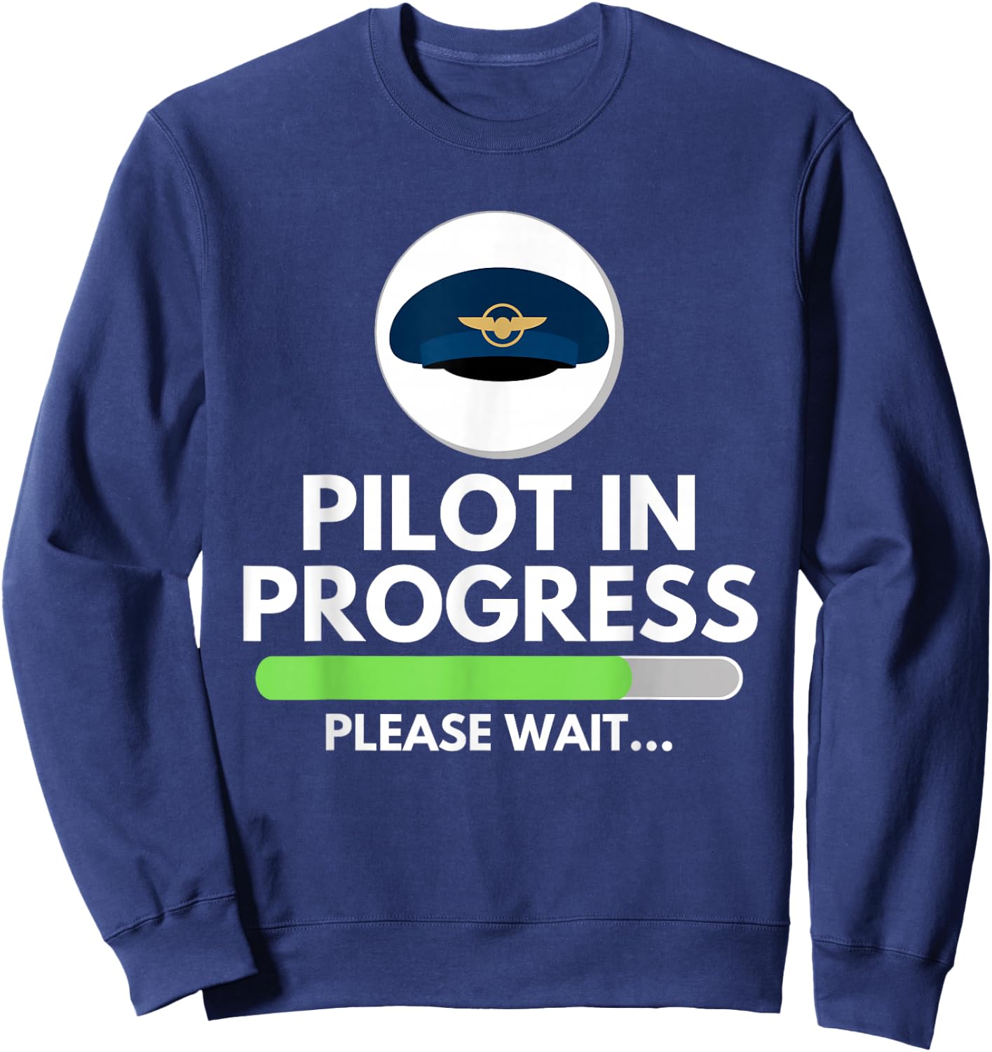 Pilot In Progress Flight School Student - Pilot & Aviation Sweatshirt - Sweatshirt | Navy