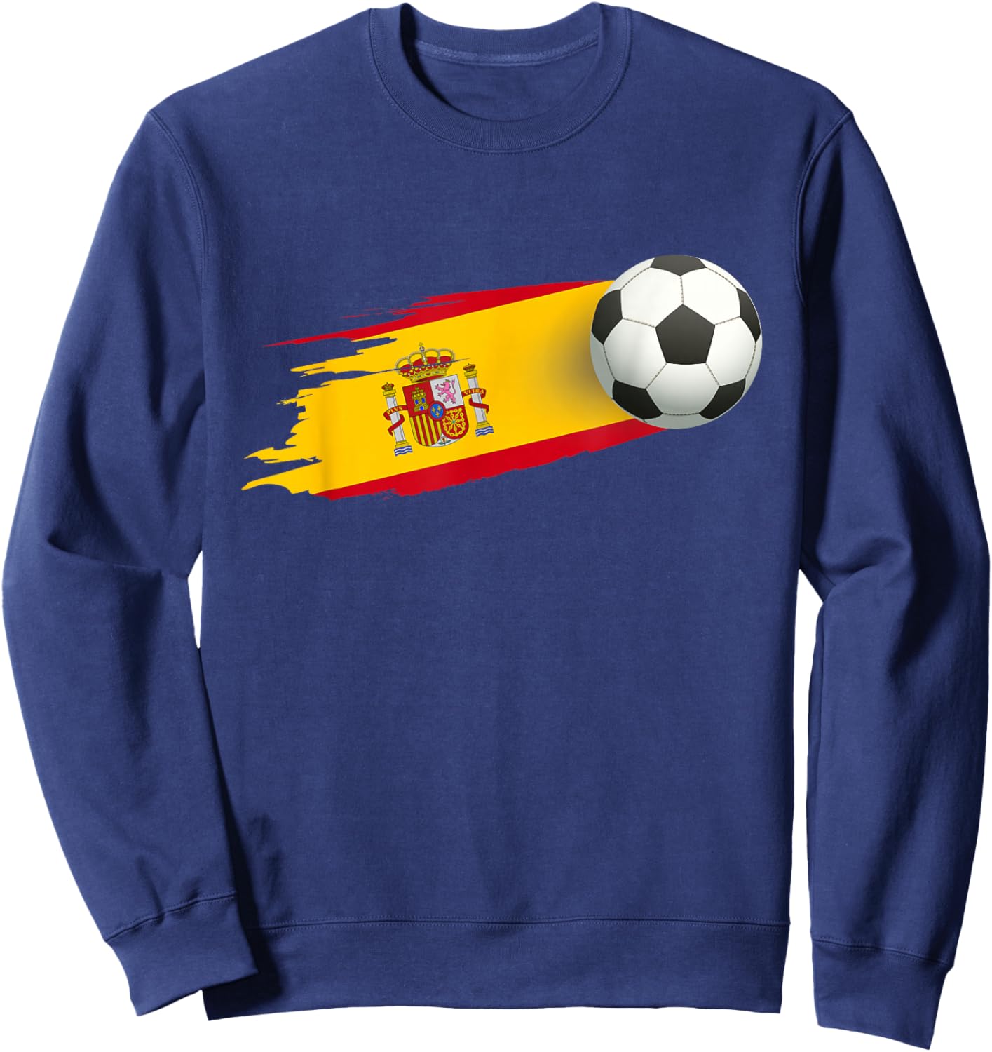 Spain Soccer Ball Spain Flag Jersey - Spanish Football Fan Sweatshirt - Sweatshirt | Navy