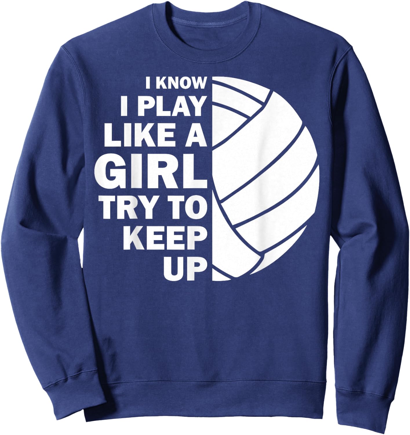 Cool Volleyball Girls Youth Volleyball Team Sports Sweatshirt - Sweatshirt | Navy