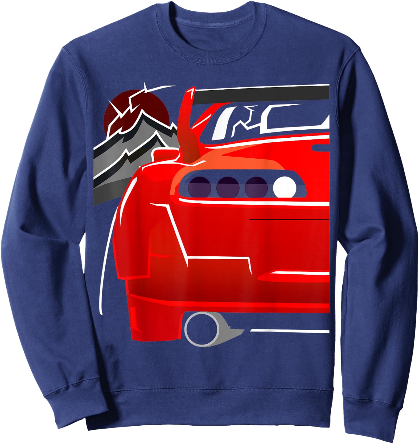 JDM Car Automotive 2JZ Stanced Racing Tuner Japan Drift Cars Sweatshirt - Sweatshirt | Navy