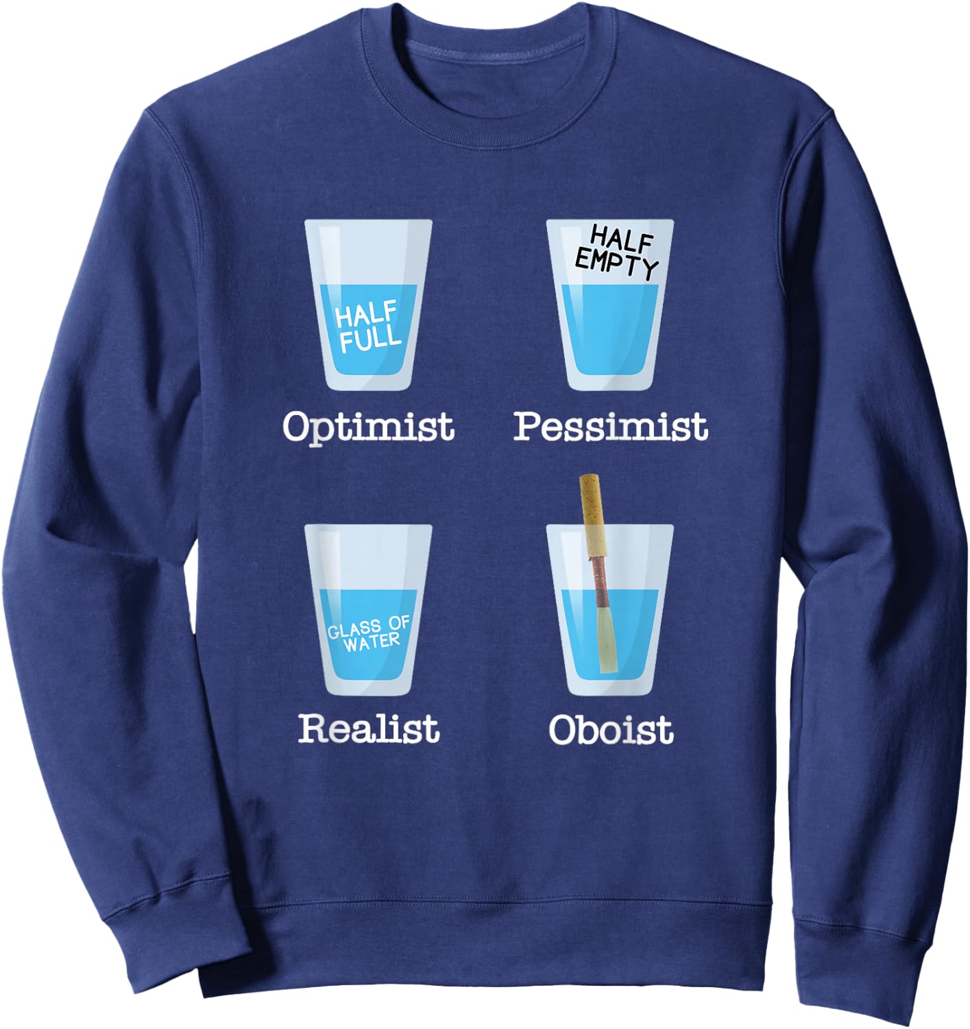 Oboist Orchestra Music Oboe Sweatshirt - Sweatshirt | Navy