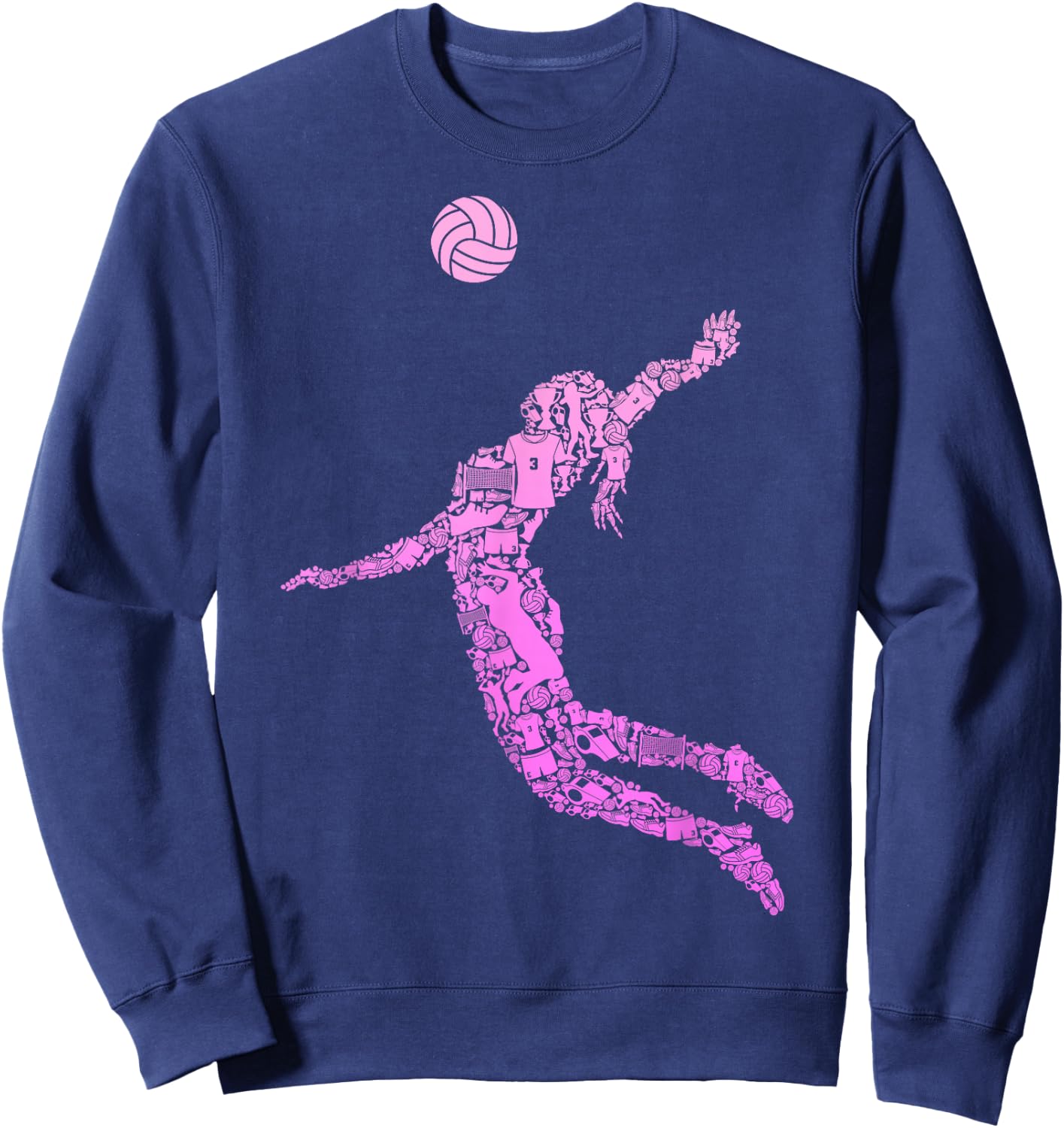 Volleyball Teen Girl Women Youth Players Sweatshirt - Sweatshirt | Navy
