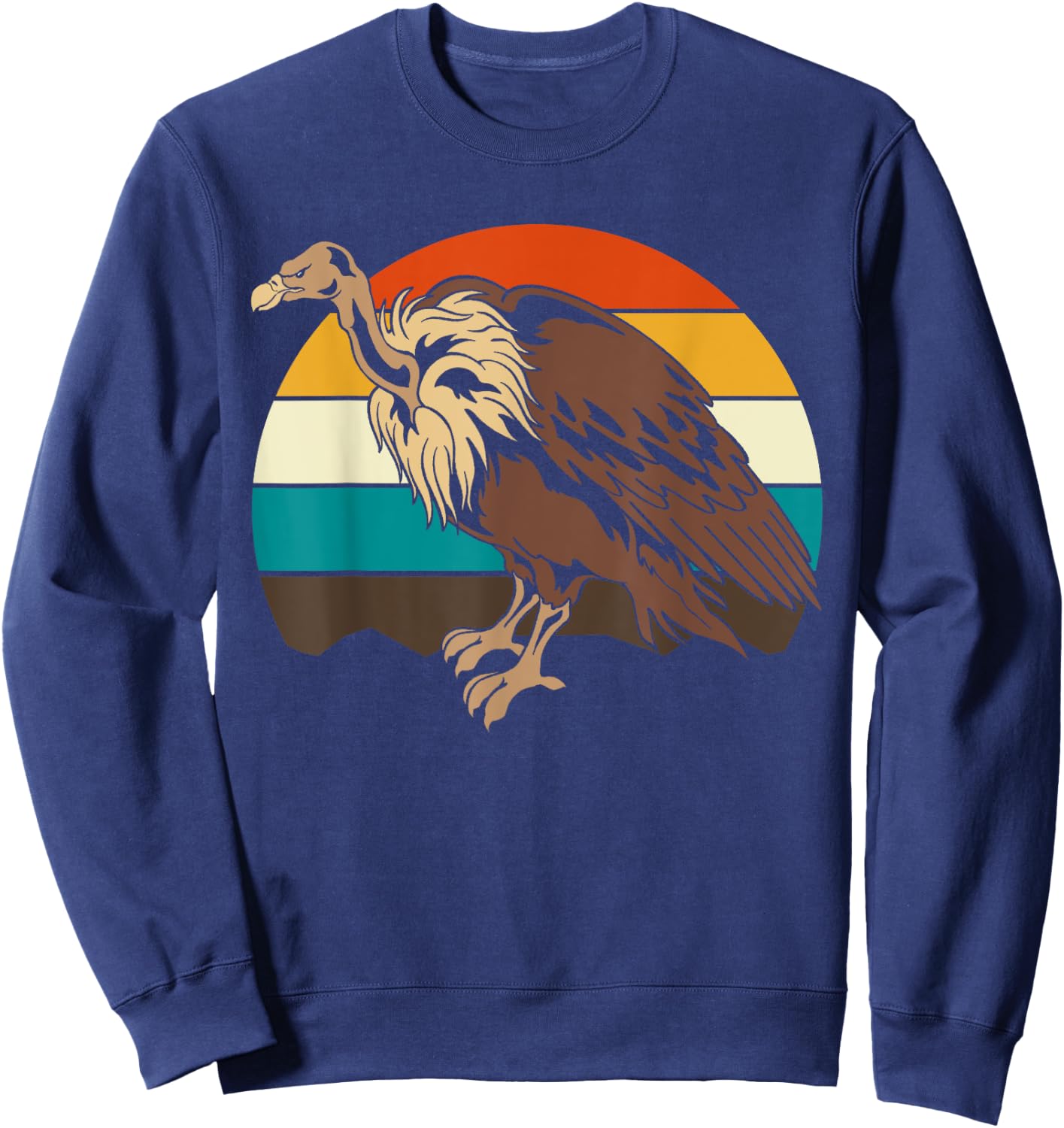 Retro Scavenger Turkey Vulture Bird Animal Carrion Vulture Sweatshirt - Sweatshirt | Navy