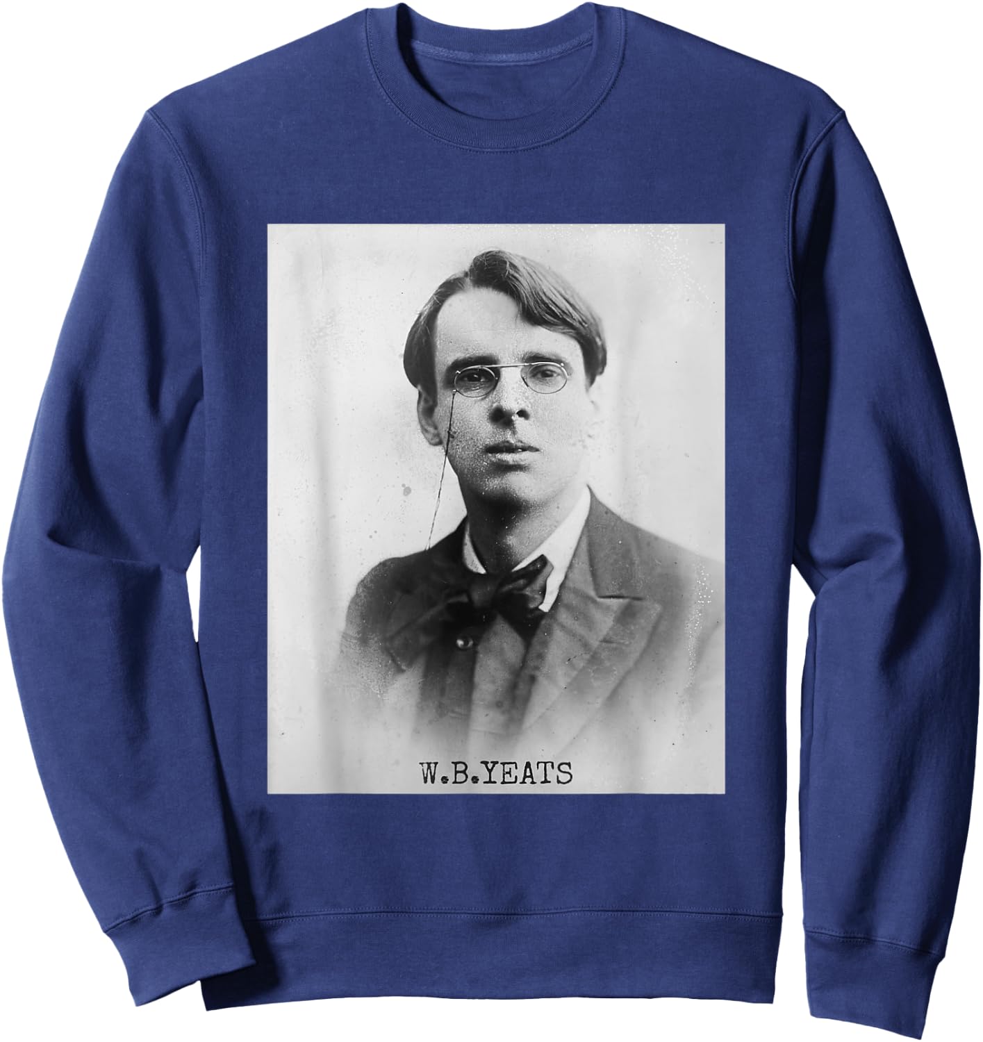 William Butler Yeats Irish Poet Portrait Sweatshirt - Sweatshirt | Navy