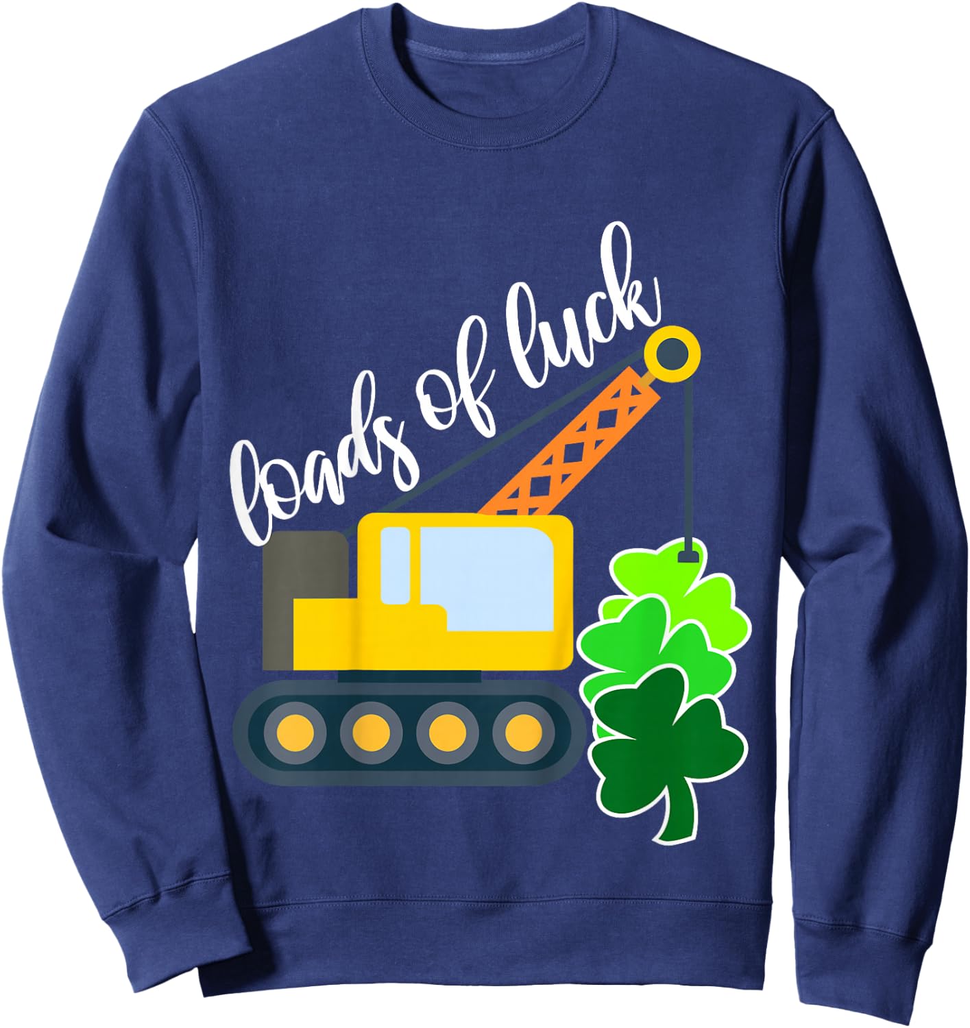 Loads Of Luck Toddler Boys St Patricks Day Truck Shamrock Sweatshirt - Sweatshirt | Navy