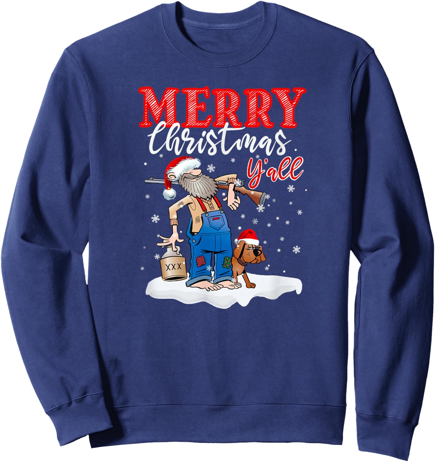 Merry Christmas Y'all, Country Christmas in the Mountains Sweatshirt - Sweatshirt | Navy
