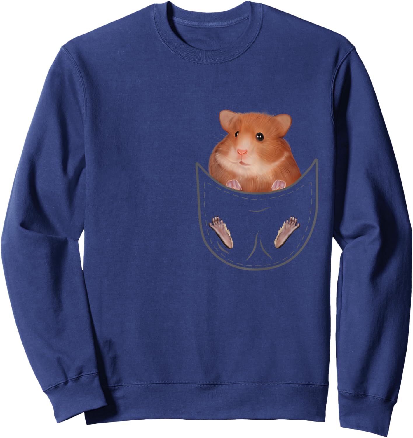 Kids Hamster Clothes Pocket Animal Outfit Gift Hamster Sweatshirt - Sweatshirt | Navy