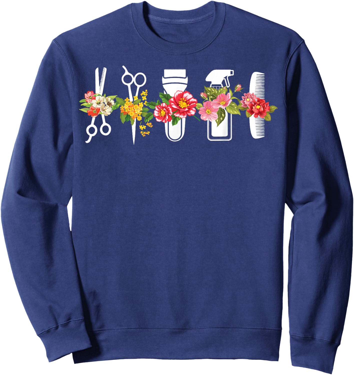 Funny Hair Stylist Tools Gift Hairdresser Women Barber Shop Sweatshirt - Sweatshirt | Navy